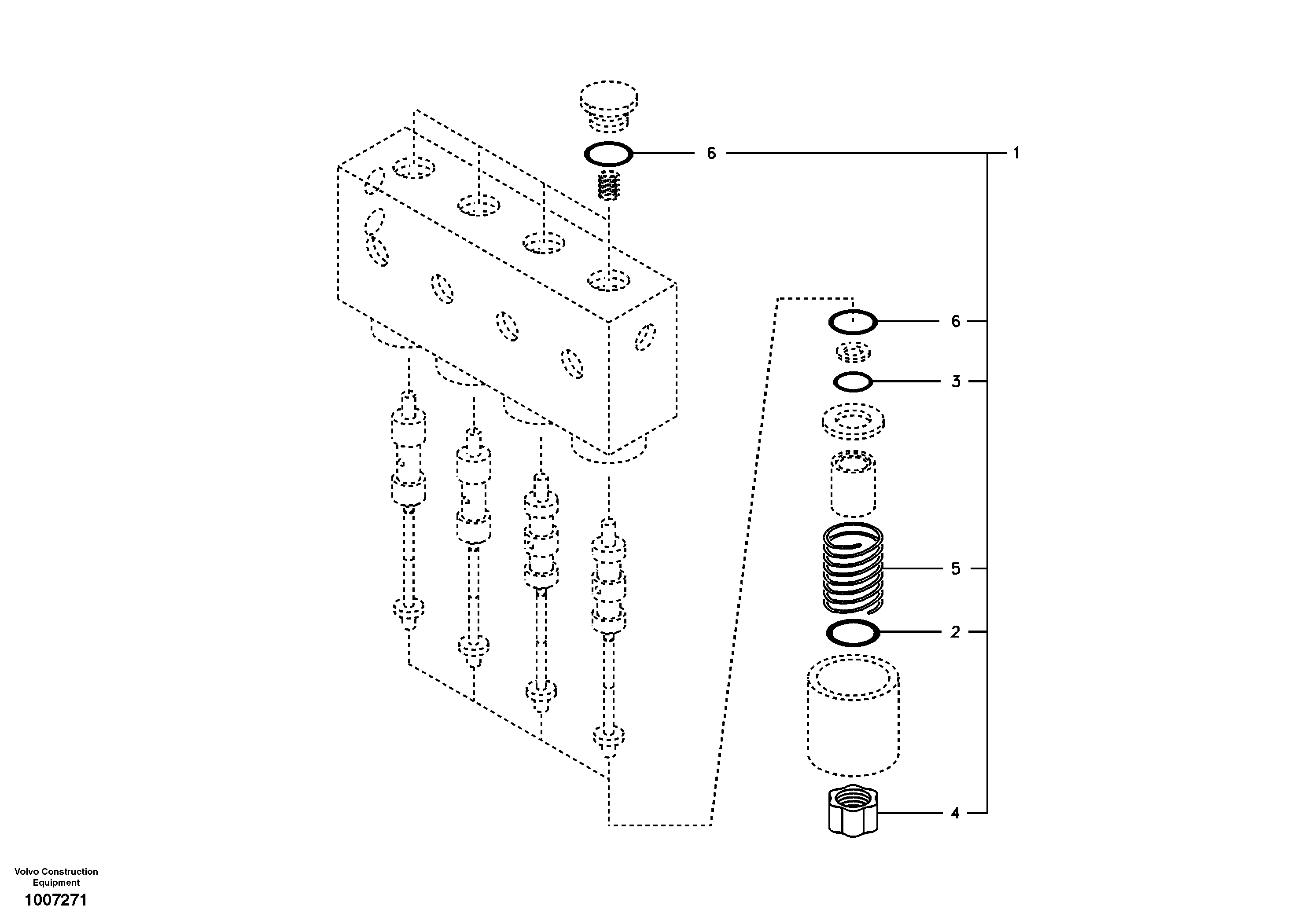 Схема запчастей Volvo EW55B - 40574 Servo system, solenoid valve 