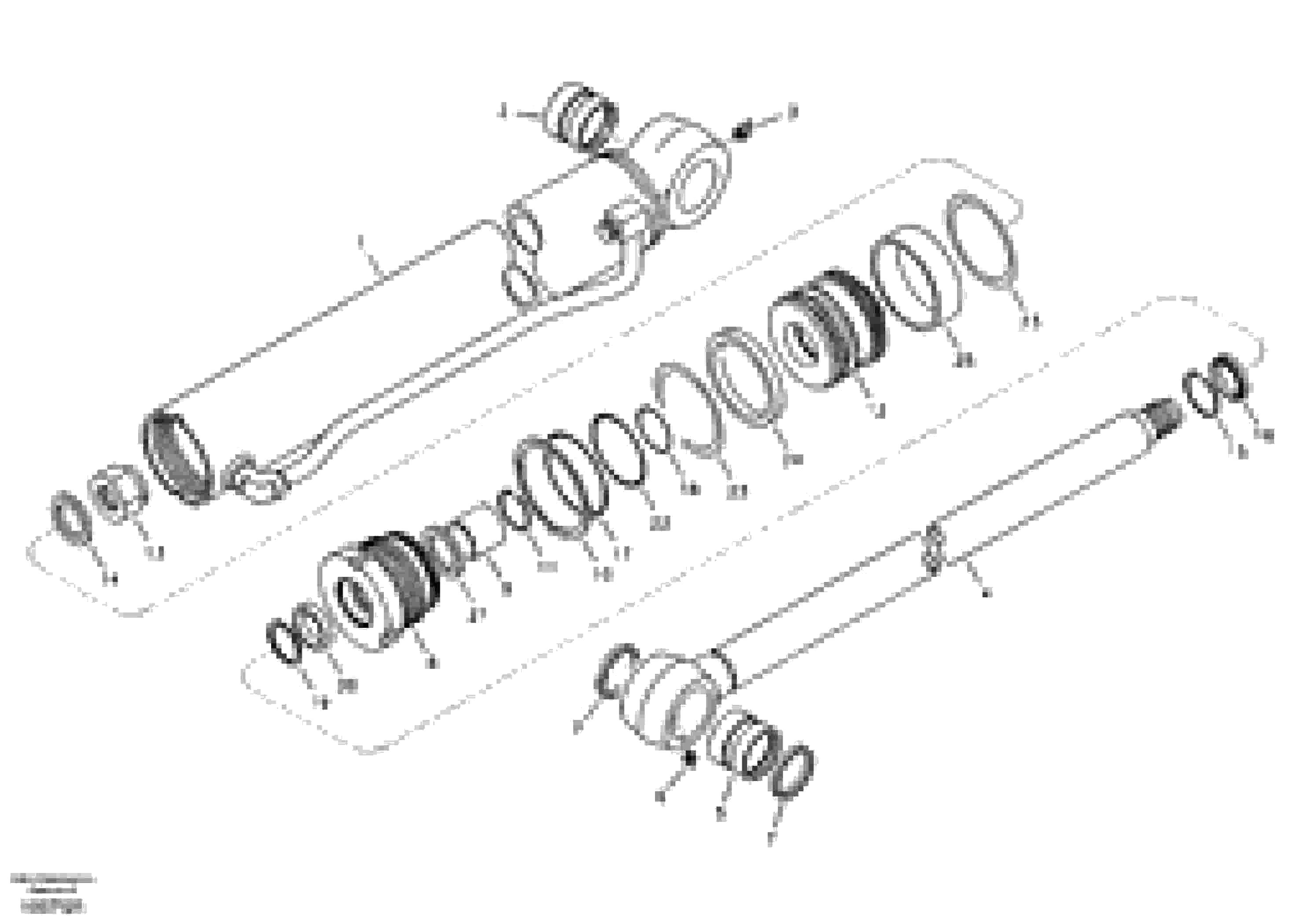 Схема запчастей Volvo EW55B - 6045 Цилиндр ковша 