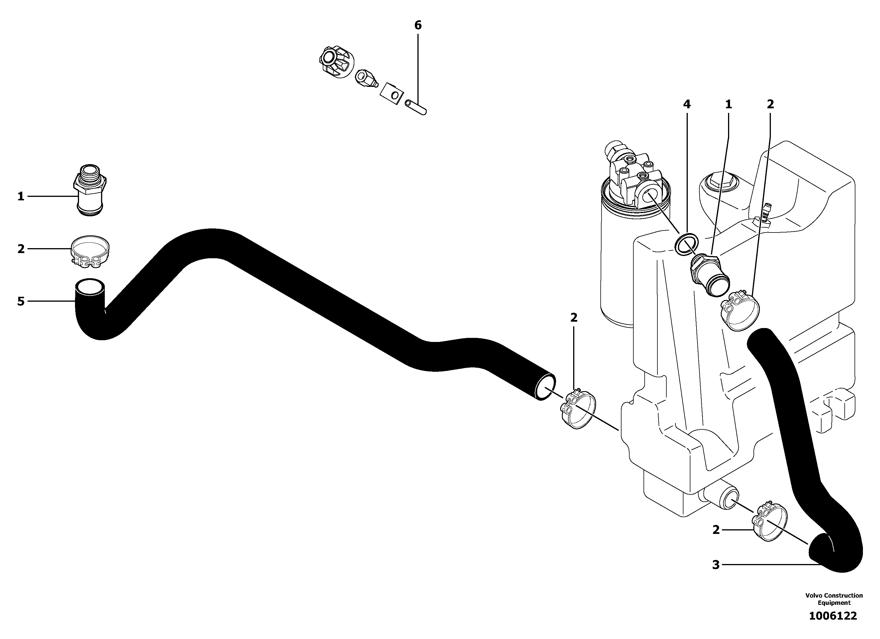 Схема запчастей Volvo EC13 TYPE 600 XR/XTV - 9439 Hydr. circuit. ( Oil cooler ) 