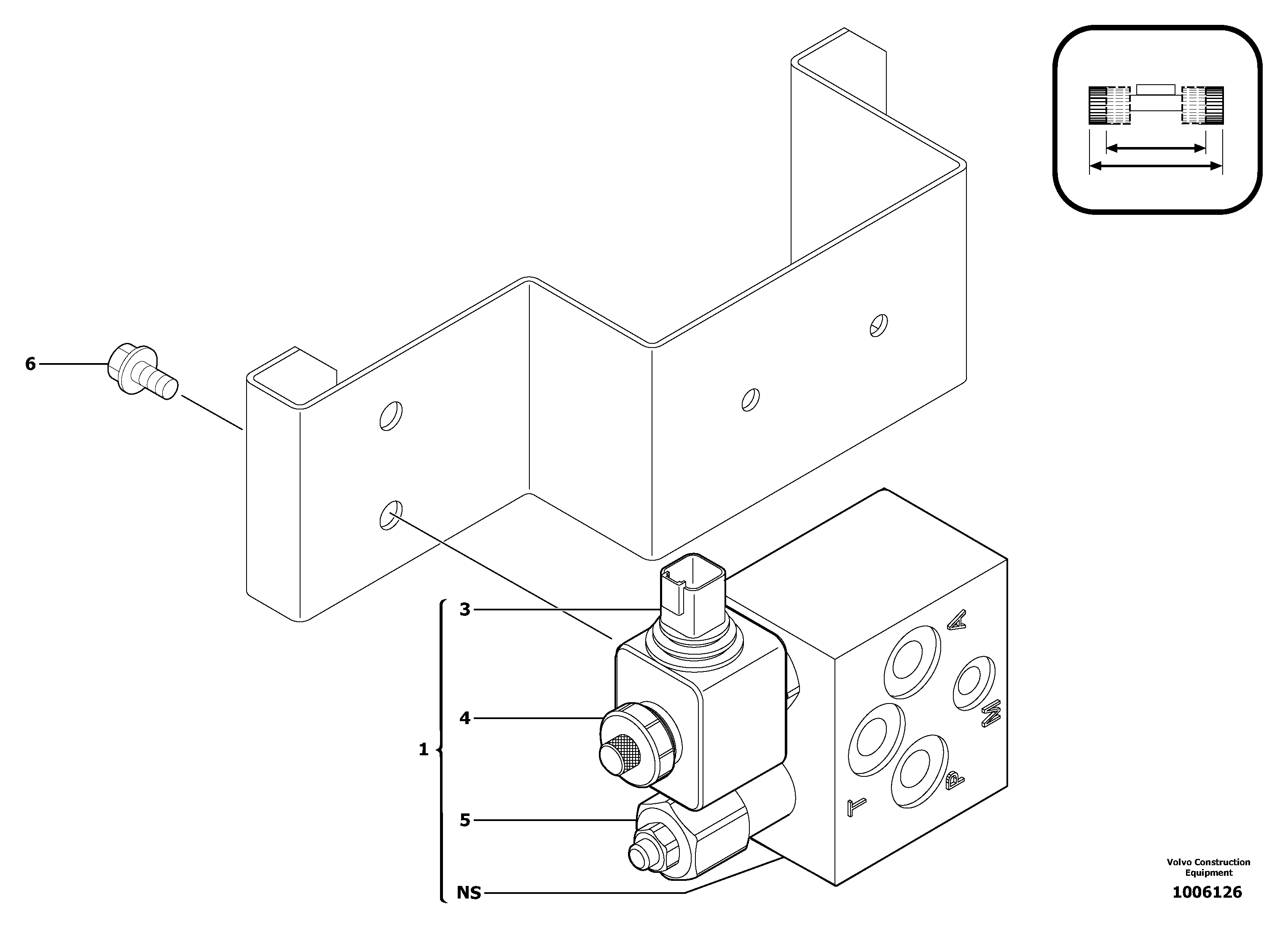 Схема запчастей Volvo EC13 TYPE 600 XR/XTV - 9455 Magnetic equipment Ohio, Valve body 