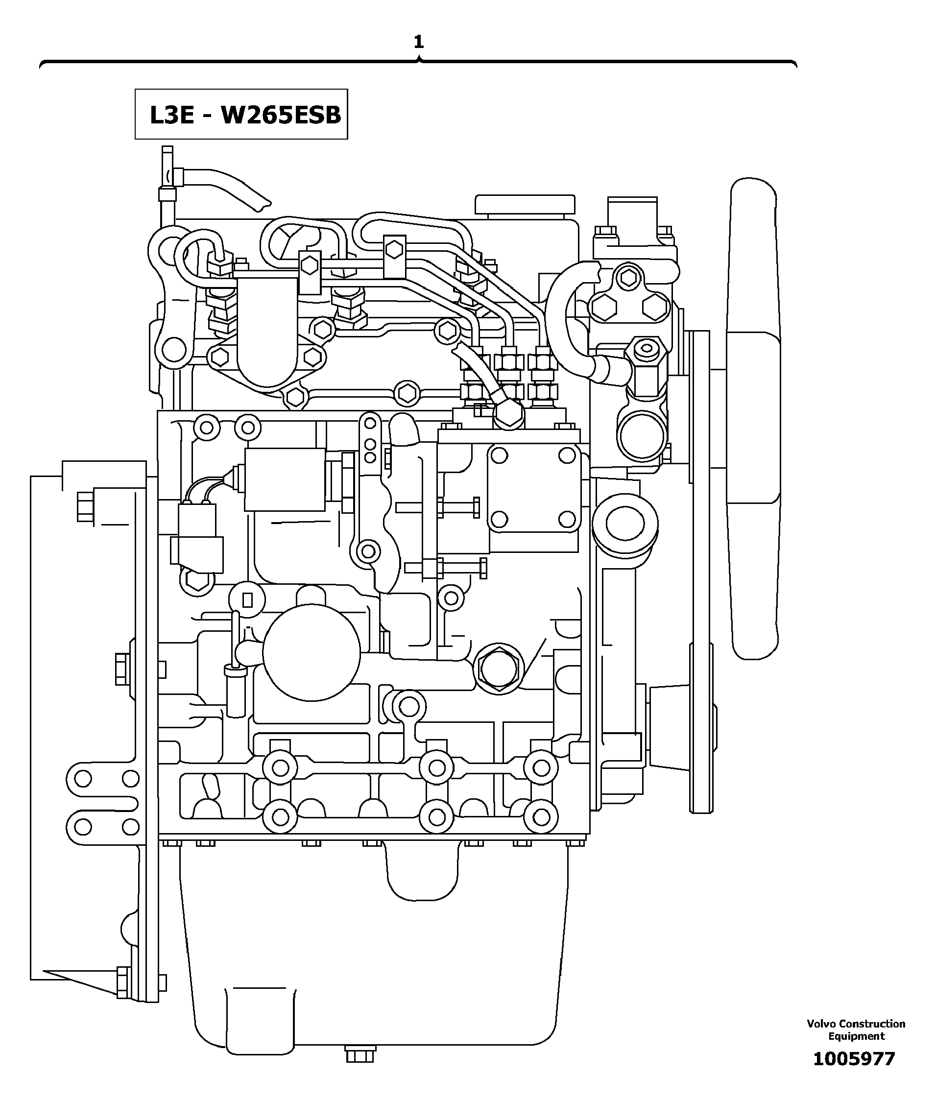 Схема запчастей Volvo EC13 TYPE 600 XR/XTV - 7684 Equipped engine 