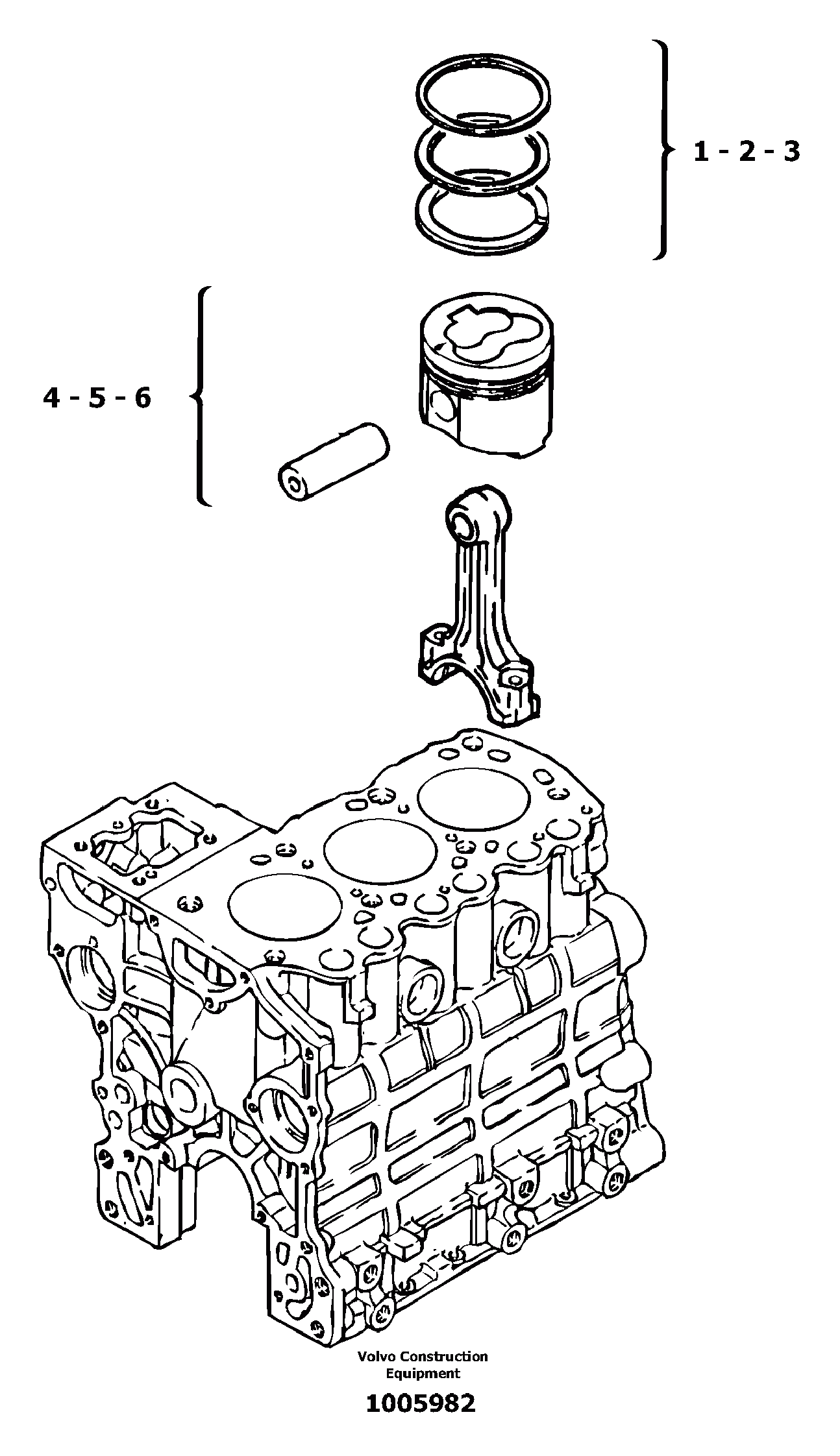 Схема запчастей Volvo EC13 TYPE 600 XR/XTV - 11012 Pistons 