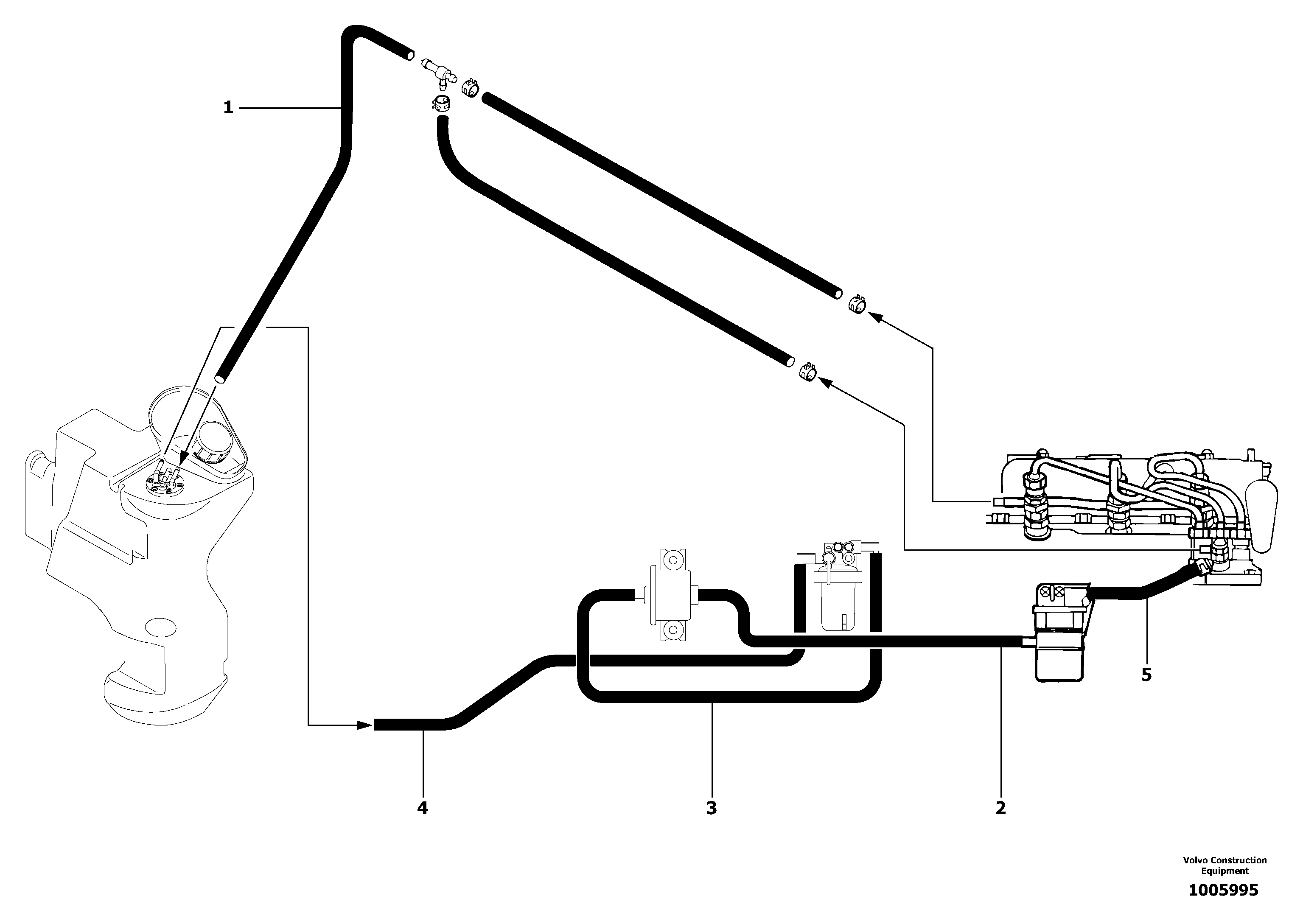 Схема запчастей Volvo EC13 TYPE 600 XR/XTV - 11033 Fuel circuit 