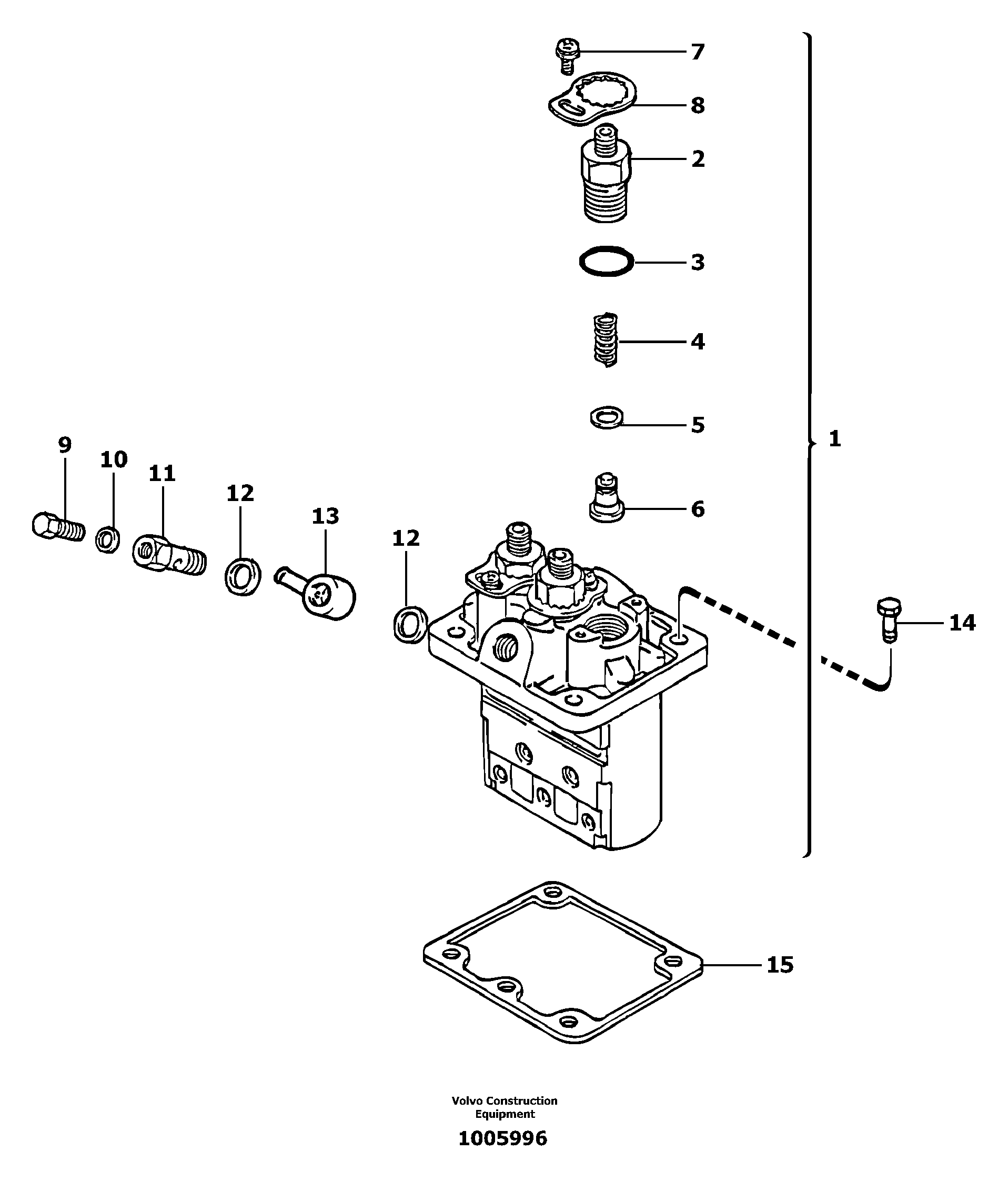 Схема запчастей Volvo EC13 TYPE 600 XR/XTV - 11035 Насос 