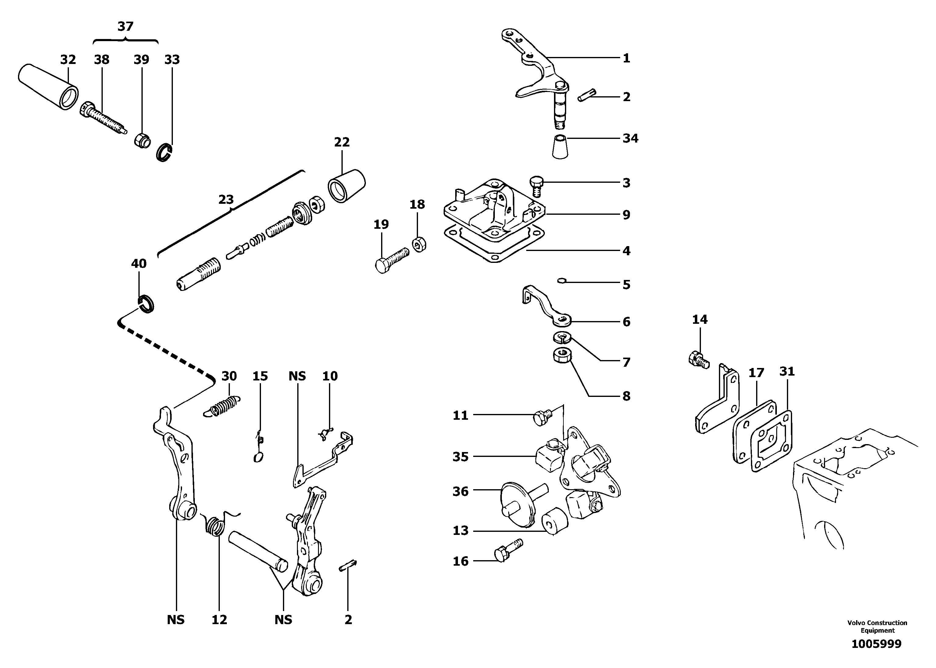 Схема запчастей Volvo EC13 TYPE 600 XR/XTV - 11038 Engine injection pump control 