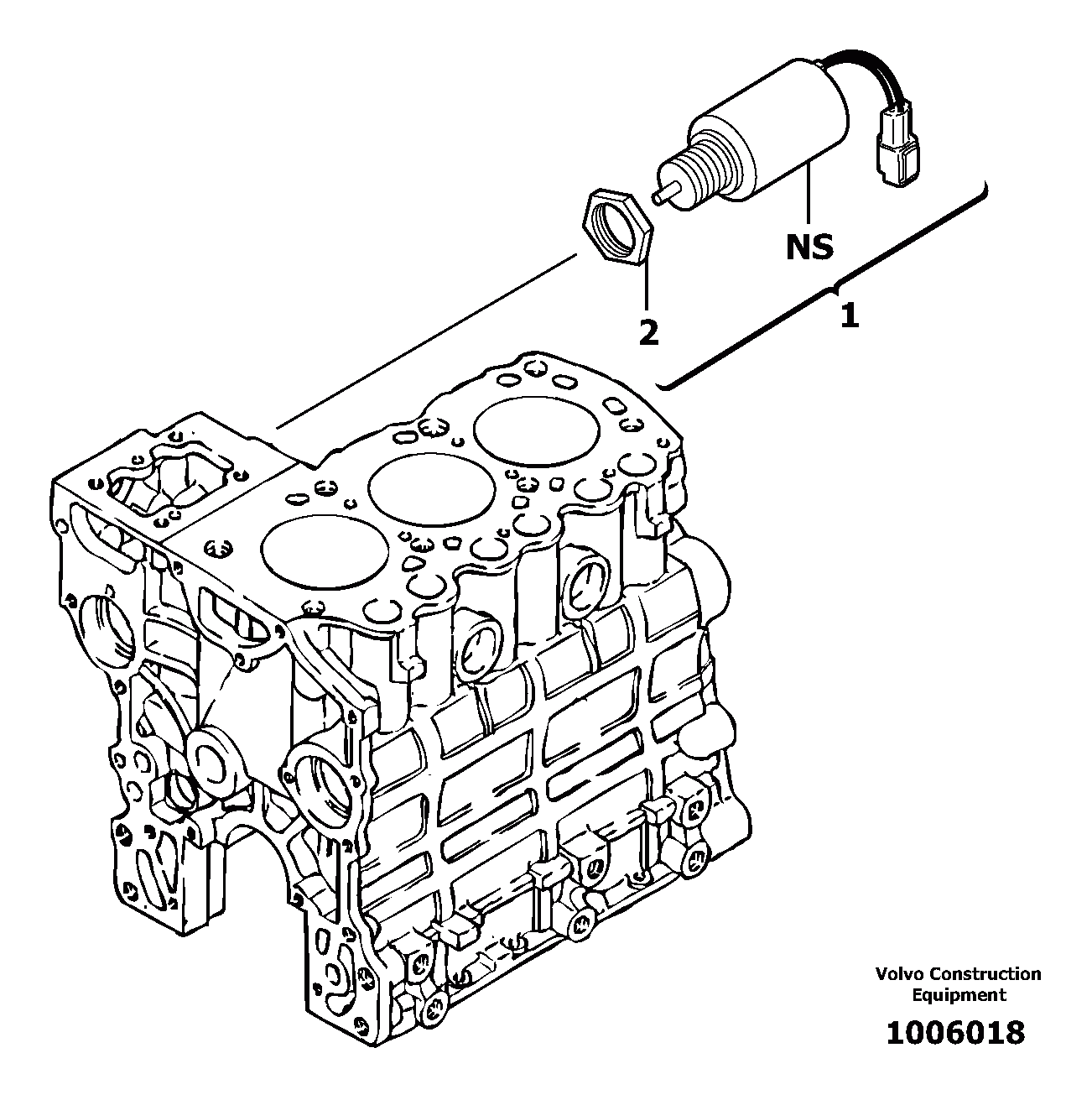 Схема запчастей Volvo EC13 TYPE 600 XR/XTV - 12861 Engine stop electromagnet 