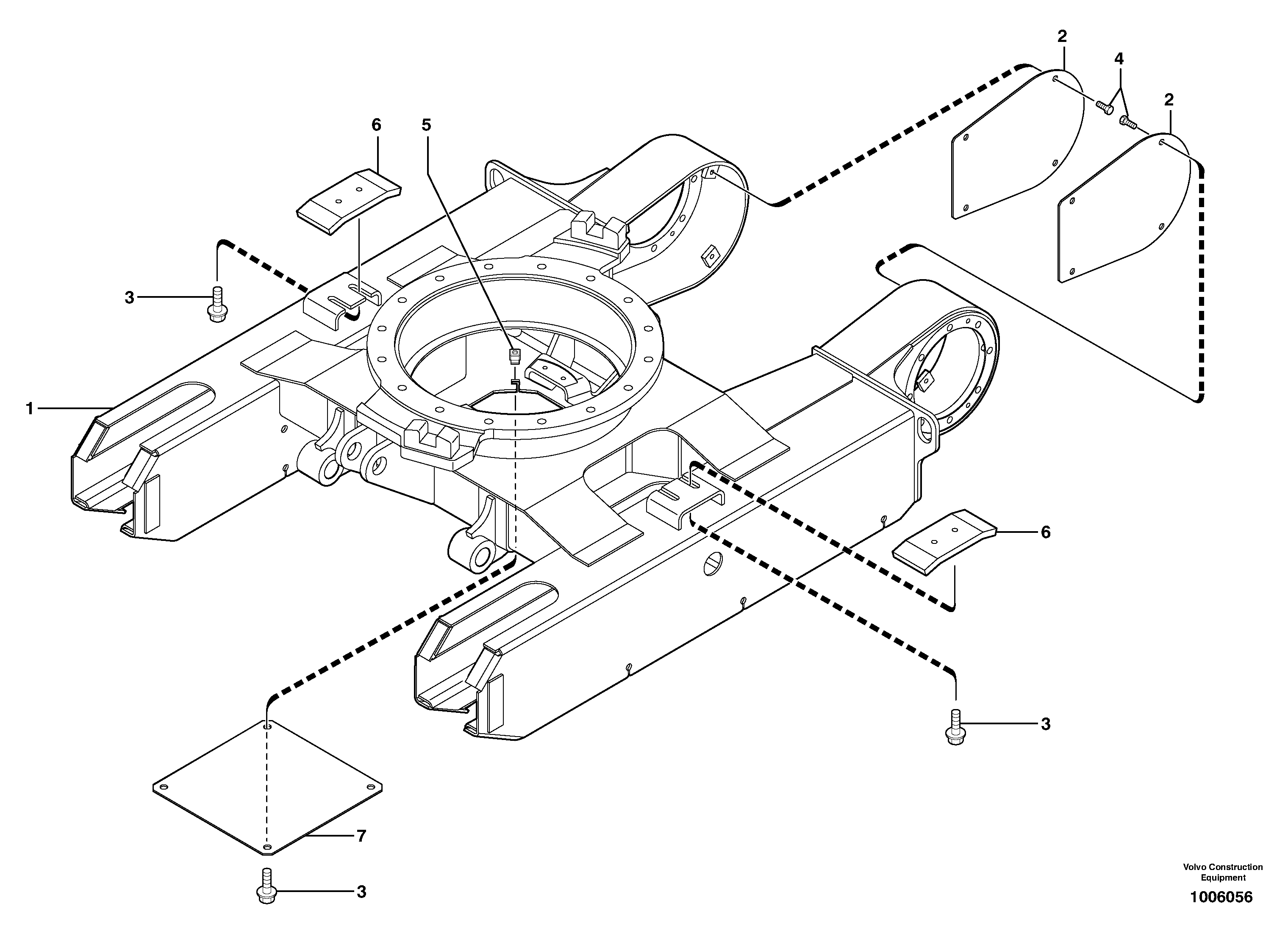 Схема запчастей Volvo EC13 TYPE 600 XR/XTV - 8277 Lower frame 