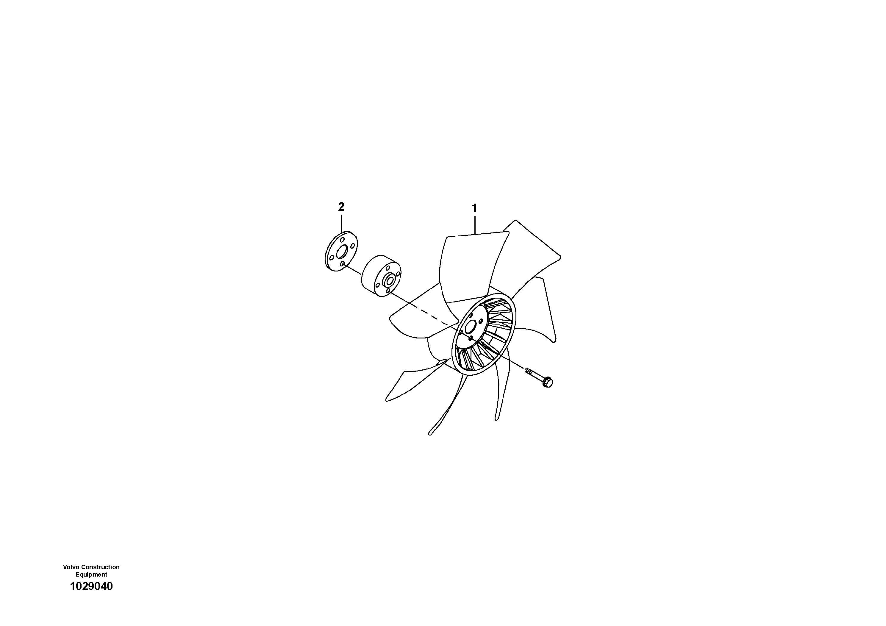 Схема запчастей Volvo ECR58 - 4003 Cooling fan mounting 