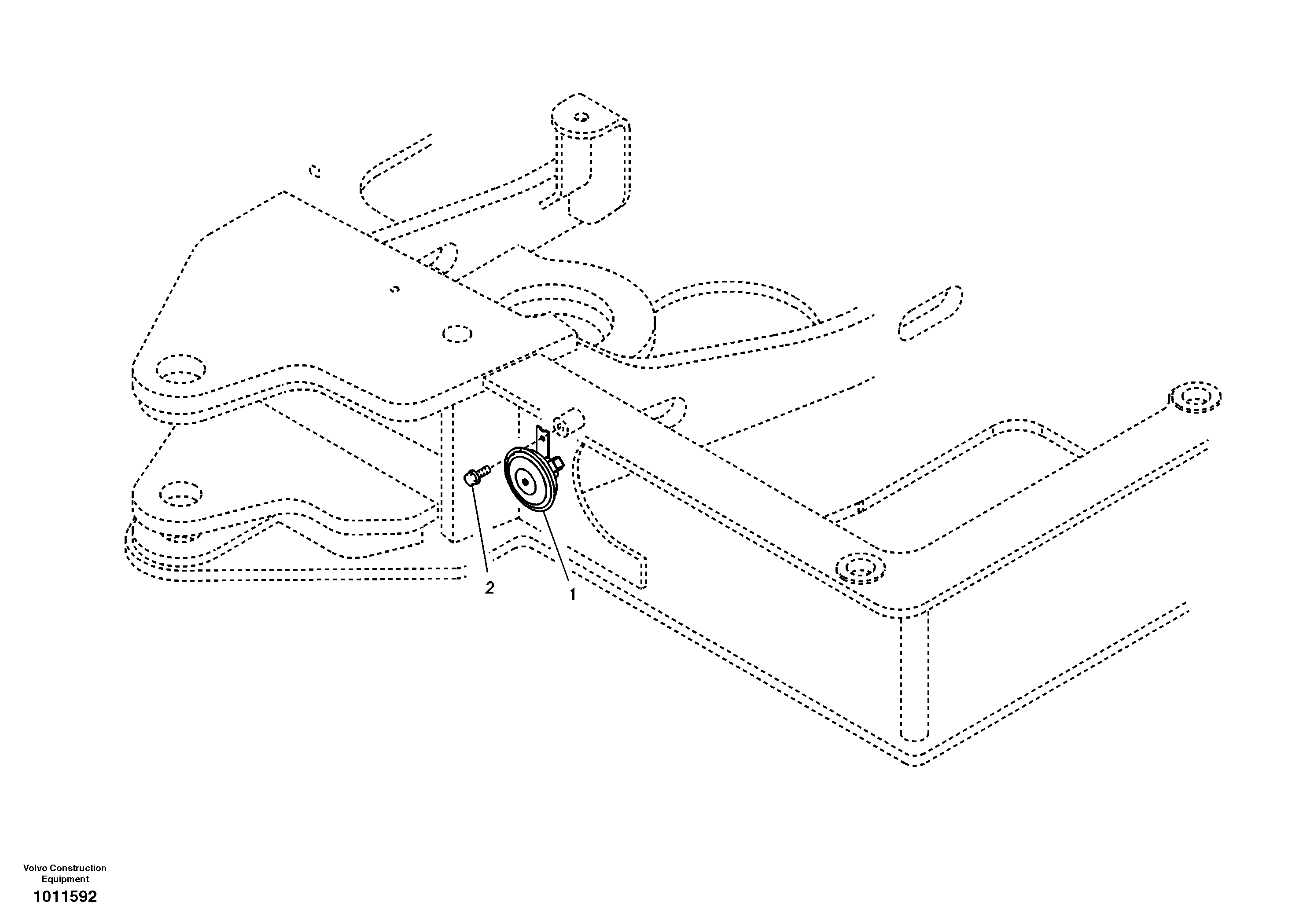 Схема запчастей Volvo ECR58 - 19270 Horn 