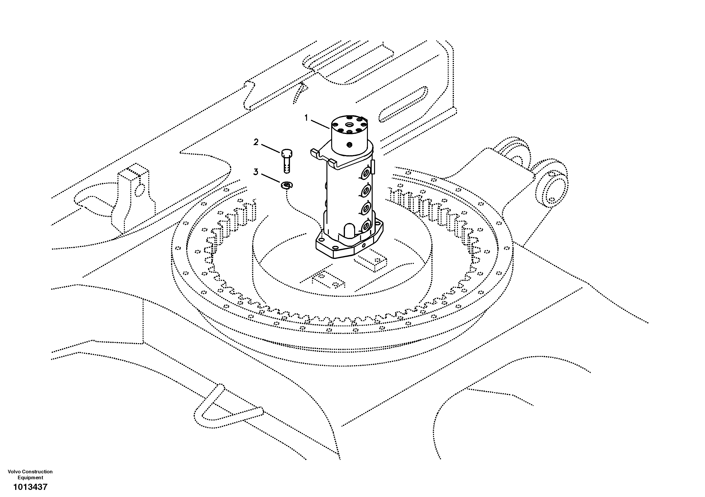 Схема запчастей Volvo ECR58 - 4583 Turning joint, mounting 