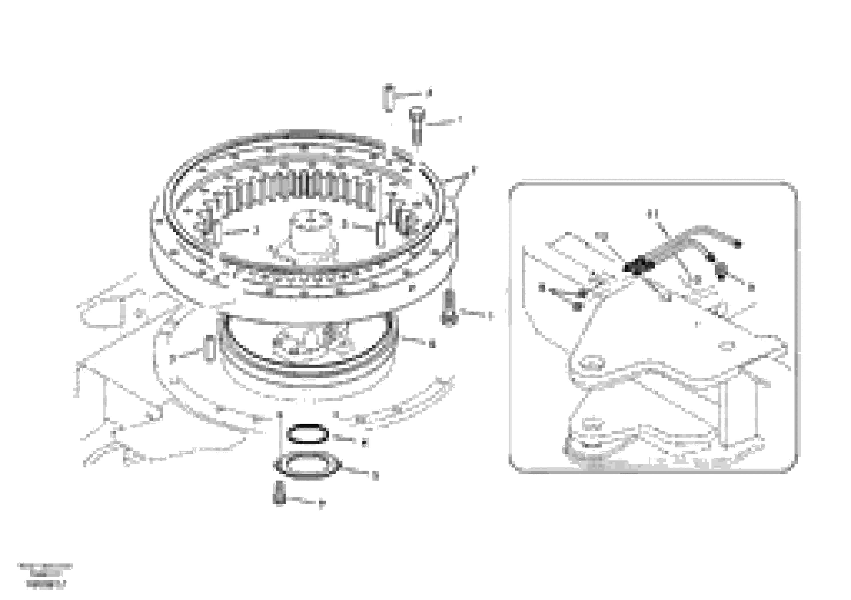 Схема запчастей Volvo ECR58 - 4587 Swing system 