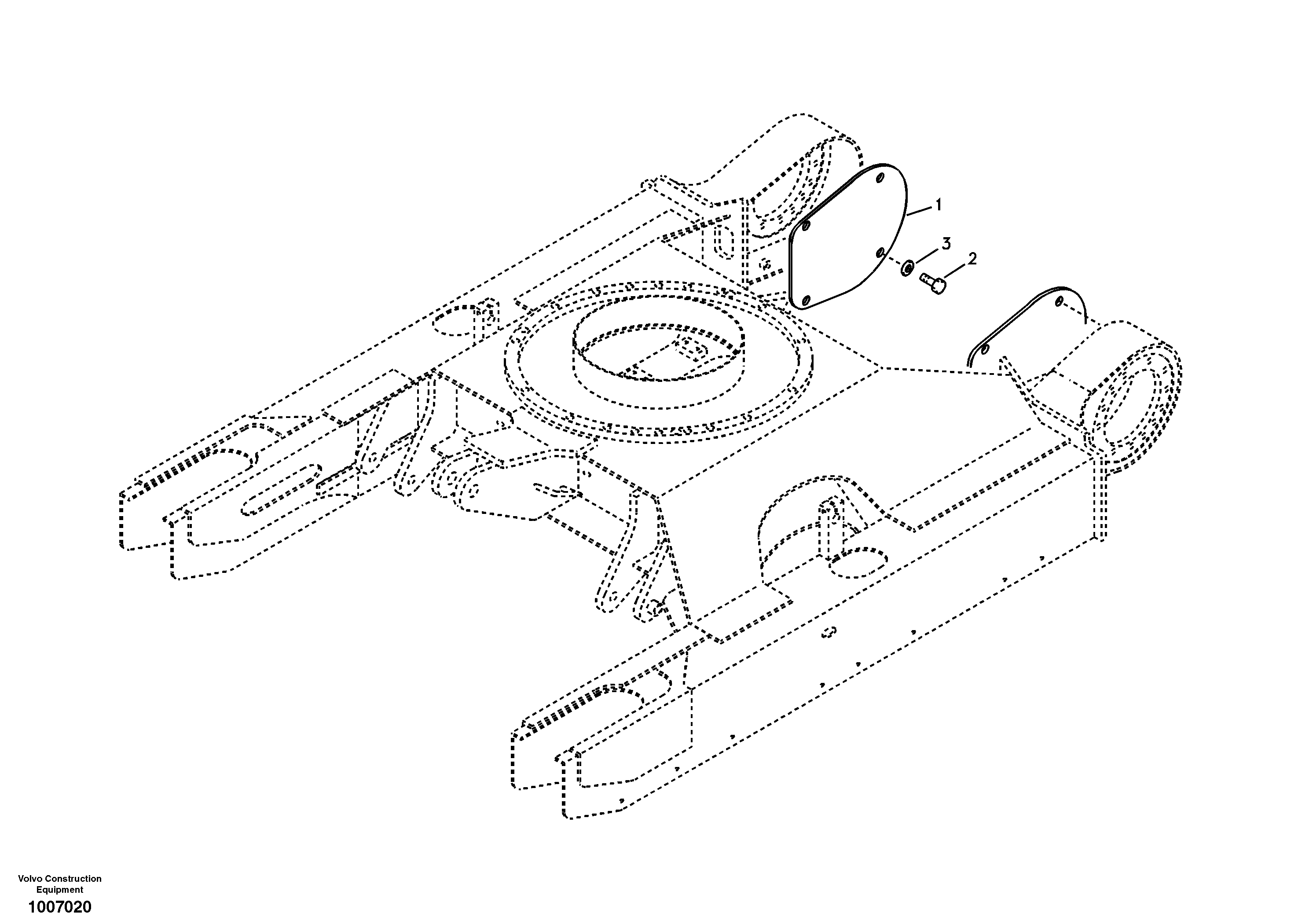 Схема запчастей Volvo ECR58 - 4589 Protective plate for travel motor 