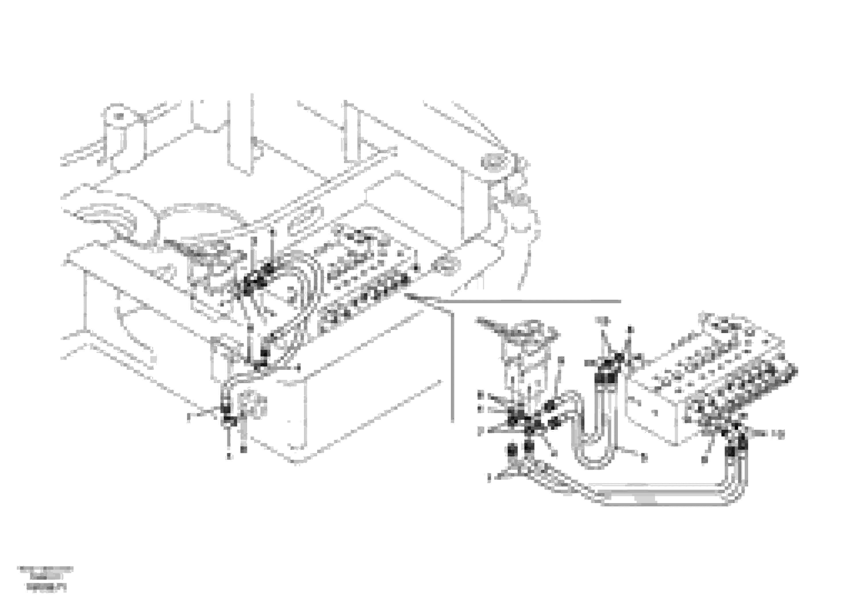 Схема запчастей Volvo ECR58 - 58275 Servo system, control valve to remote control valve pedal 