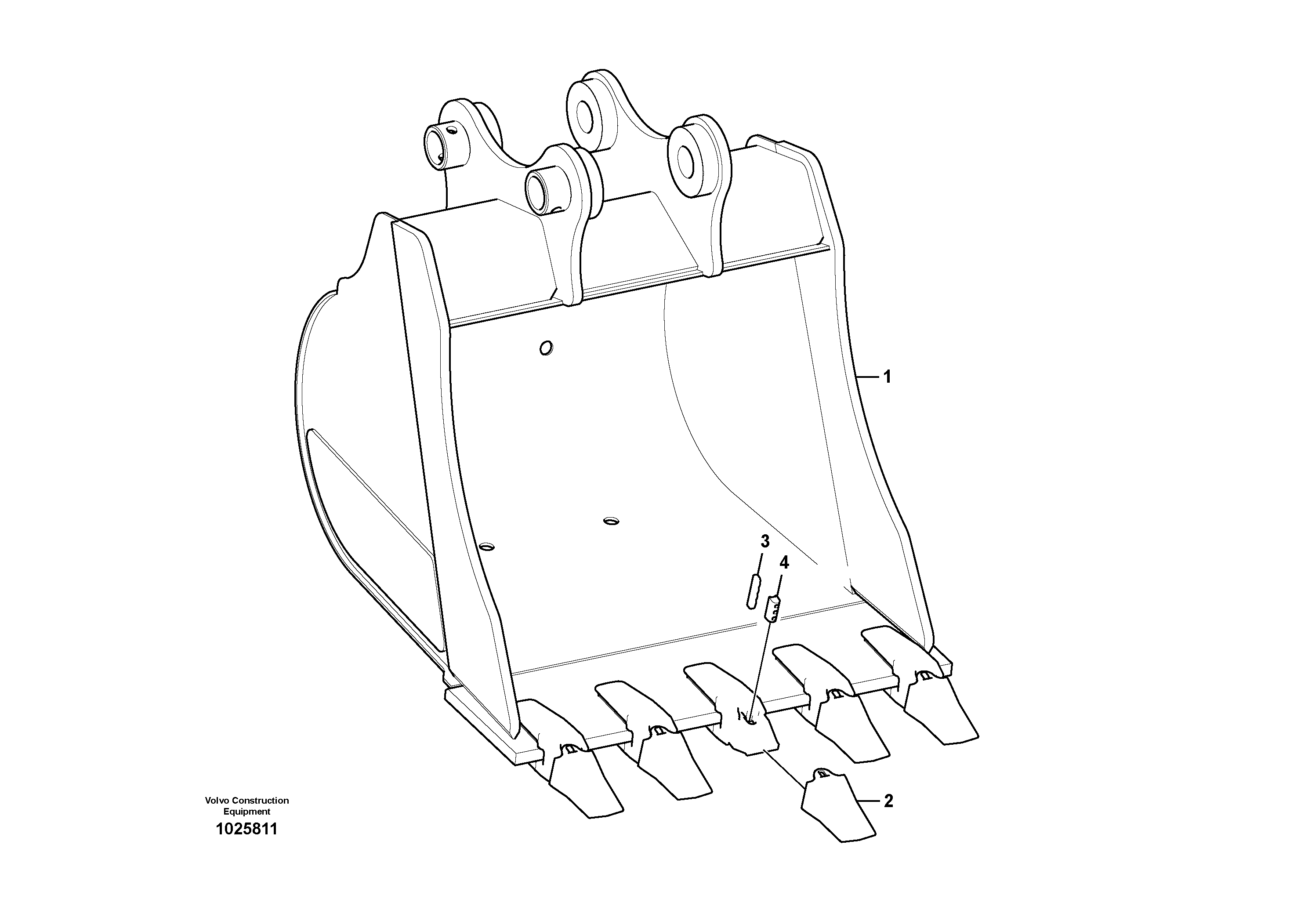 Схема запчастей Volvo ECR58 - 93129 Ковш 