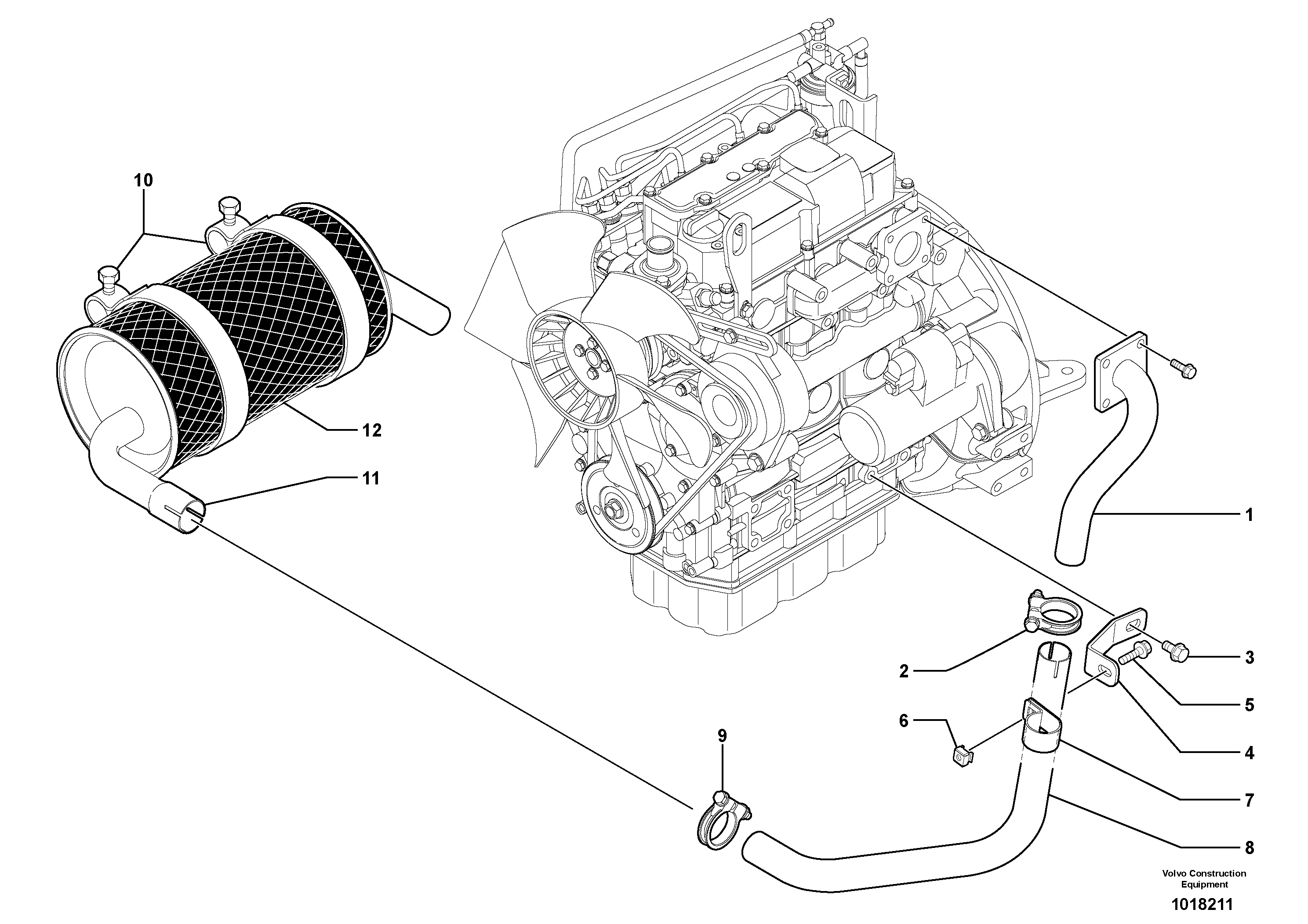 Схема запчастей Volvo ECR28 TYPE 601 - 71346 Muffler 