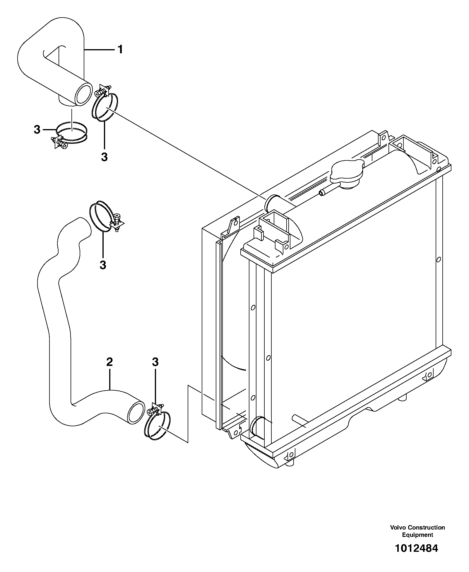 Схема запчастей Volvo ECR28 TYPE 601 - 75354 Cooling circuit 