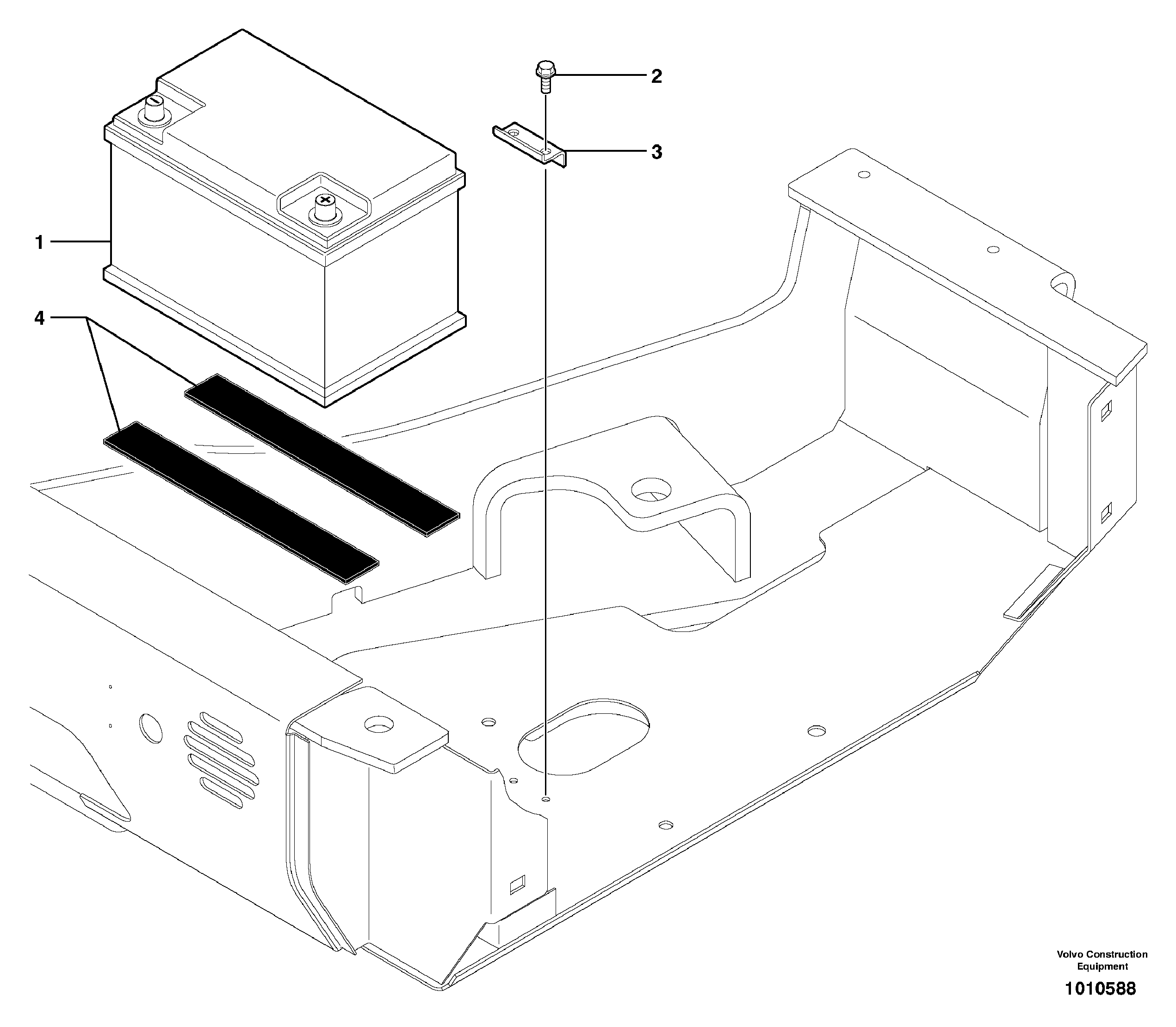 Схема запчастей Volvo ECR28 TYPE 601 - 67507 Батарея аккумуляторная 