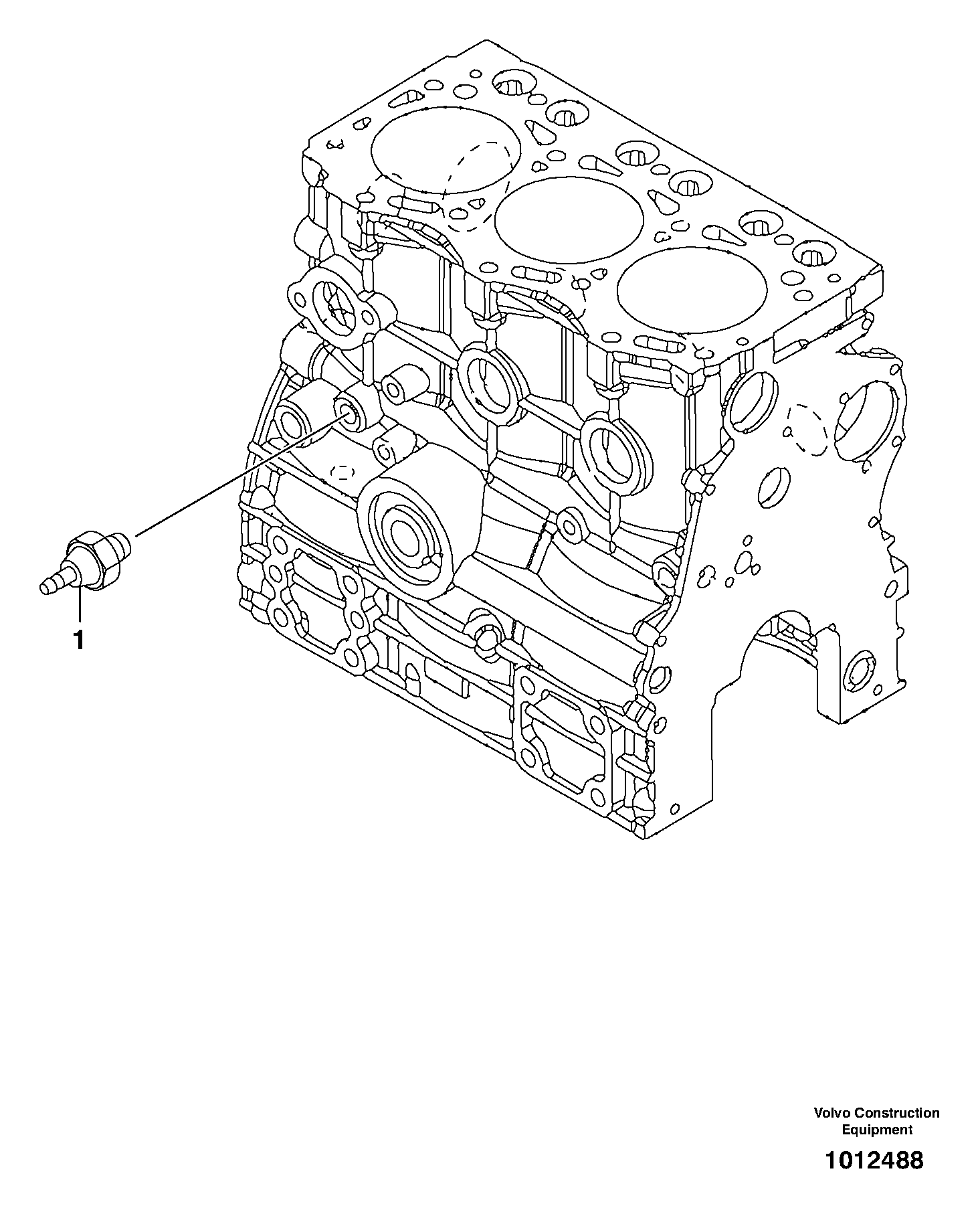 Схема запчастей Volvo ECR28 TYPE 601 - 68023 Датчик (переключатель, реле) давления масла 