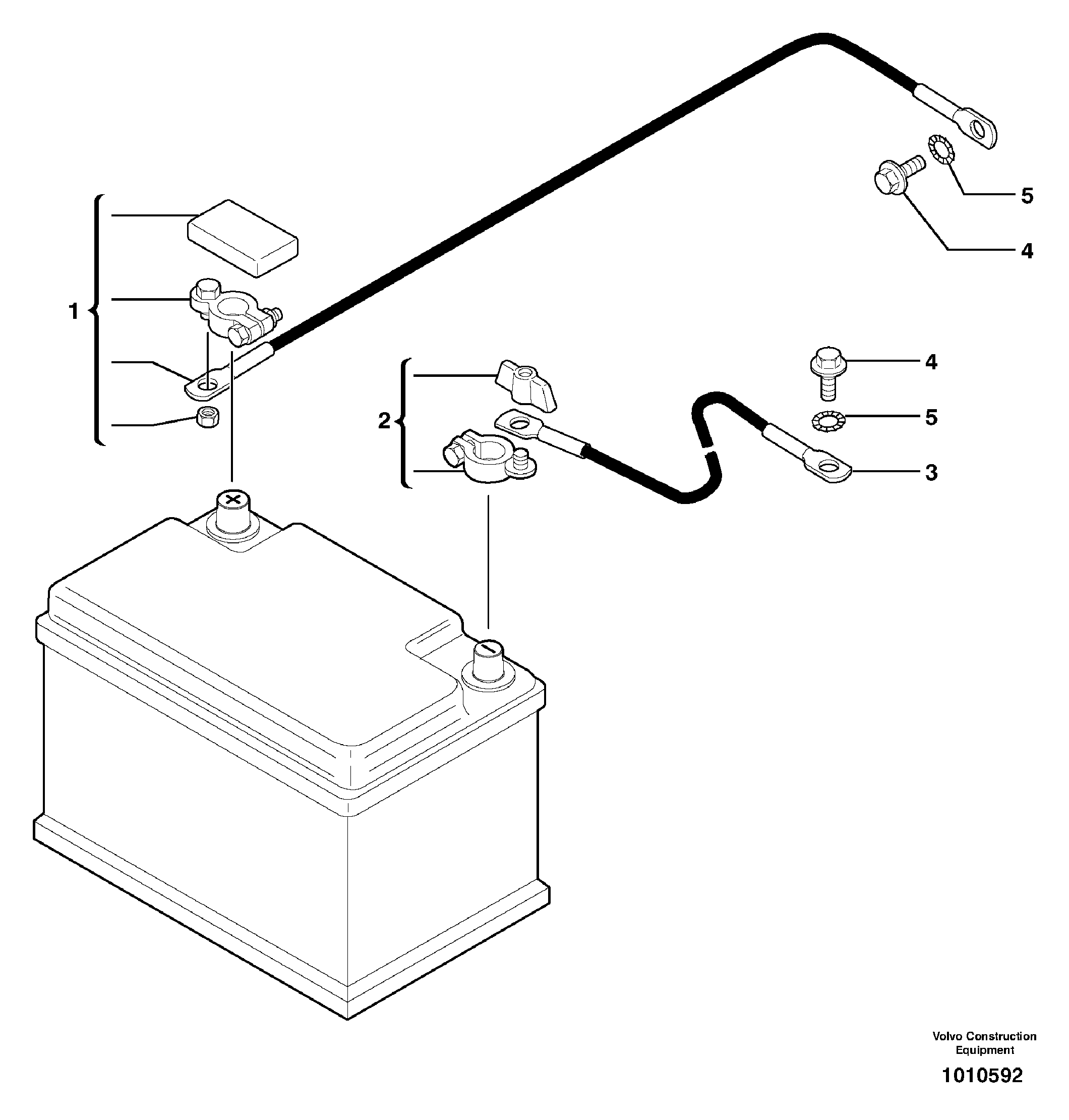 Схема запчастей Volvo ECR28 TYPE 601 - 71594 Cables, battery 