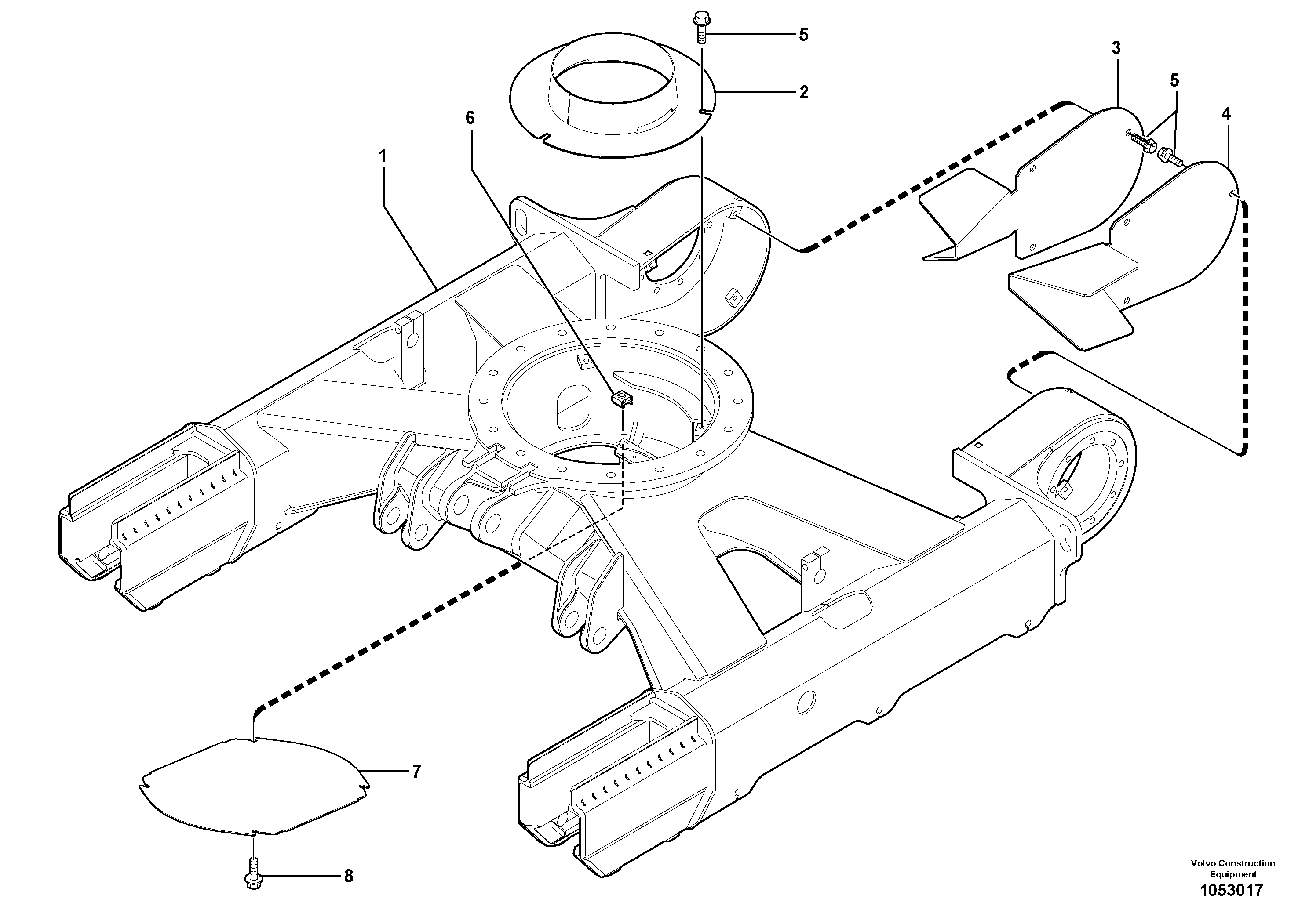 Схема запчастей Volvo ECR28 TYPE 601 - 70473 Lower frame 