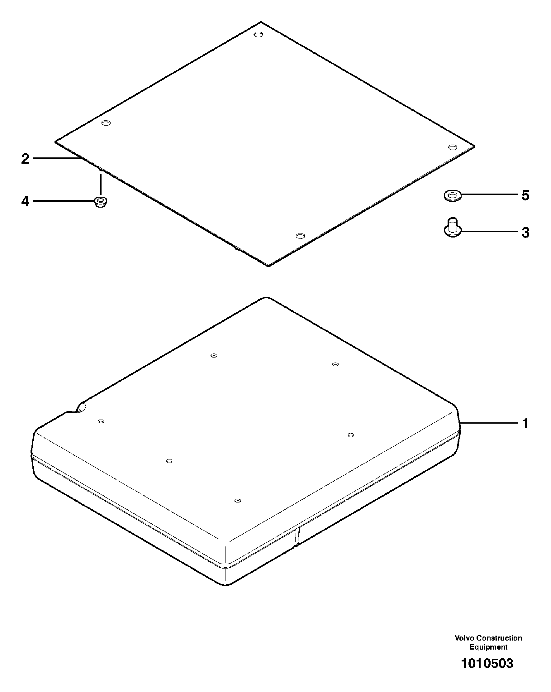Схема запчастей Volvo ECR28 TYPE 601 - 71370 Document compartment 