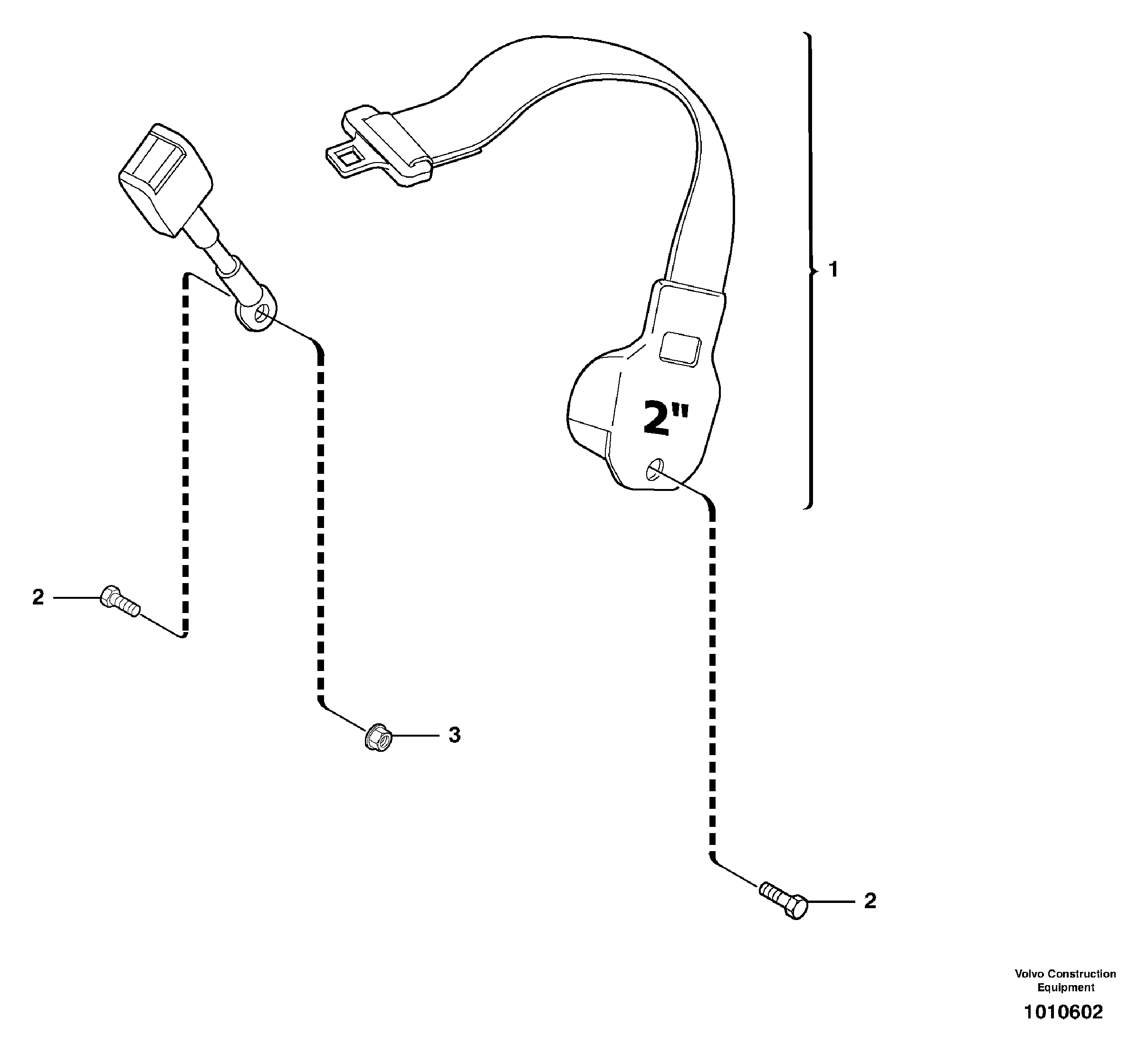 Схема запчастей Volvo ECR28 TYPE 601 - 67968 Safety belt 