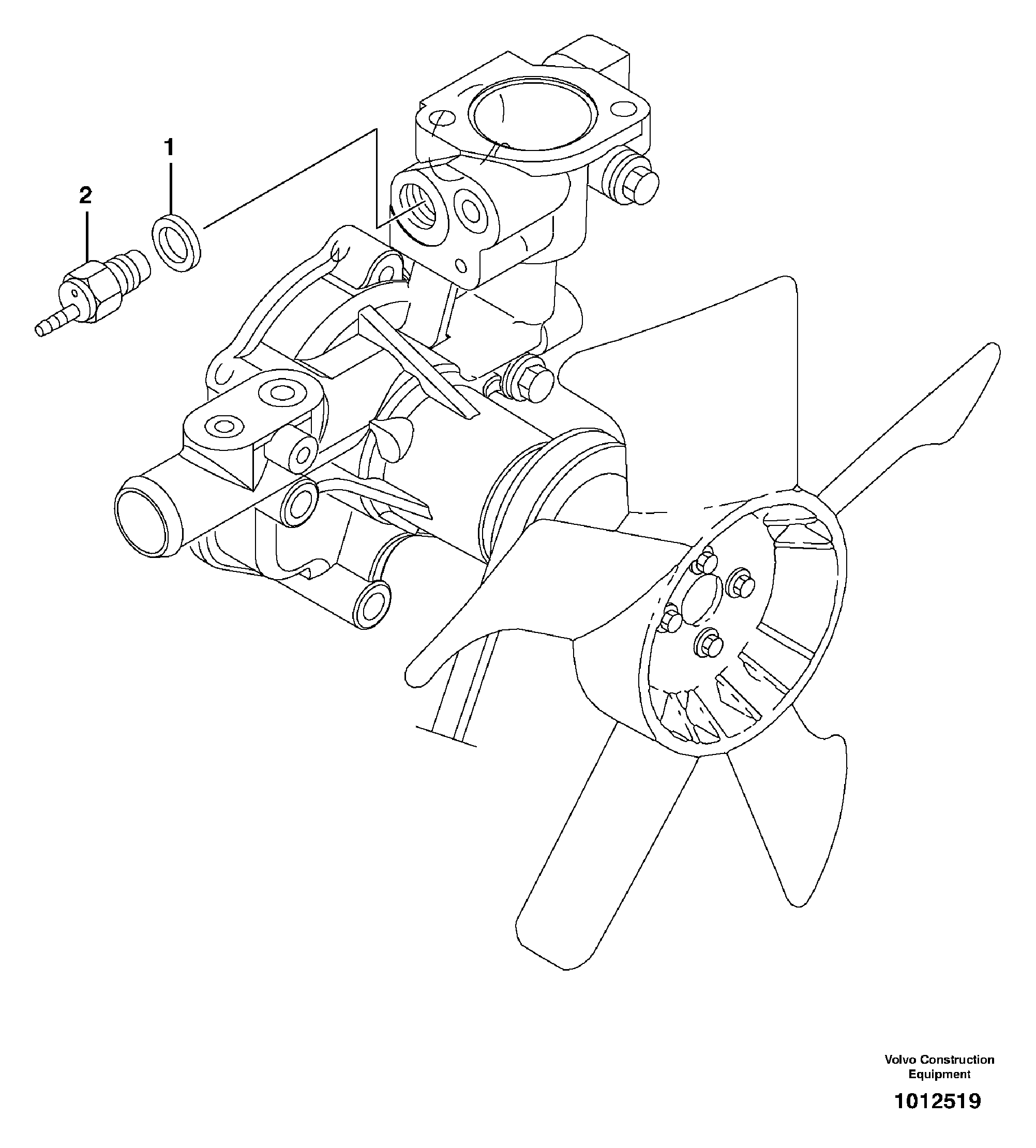 Схема запчастей Volvo ECR38 TYPE 602 - 9732 Thermal switch 