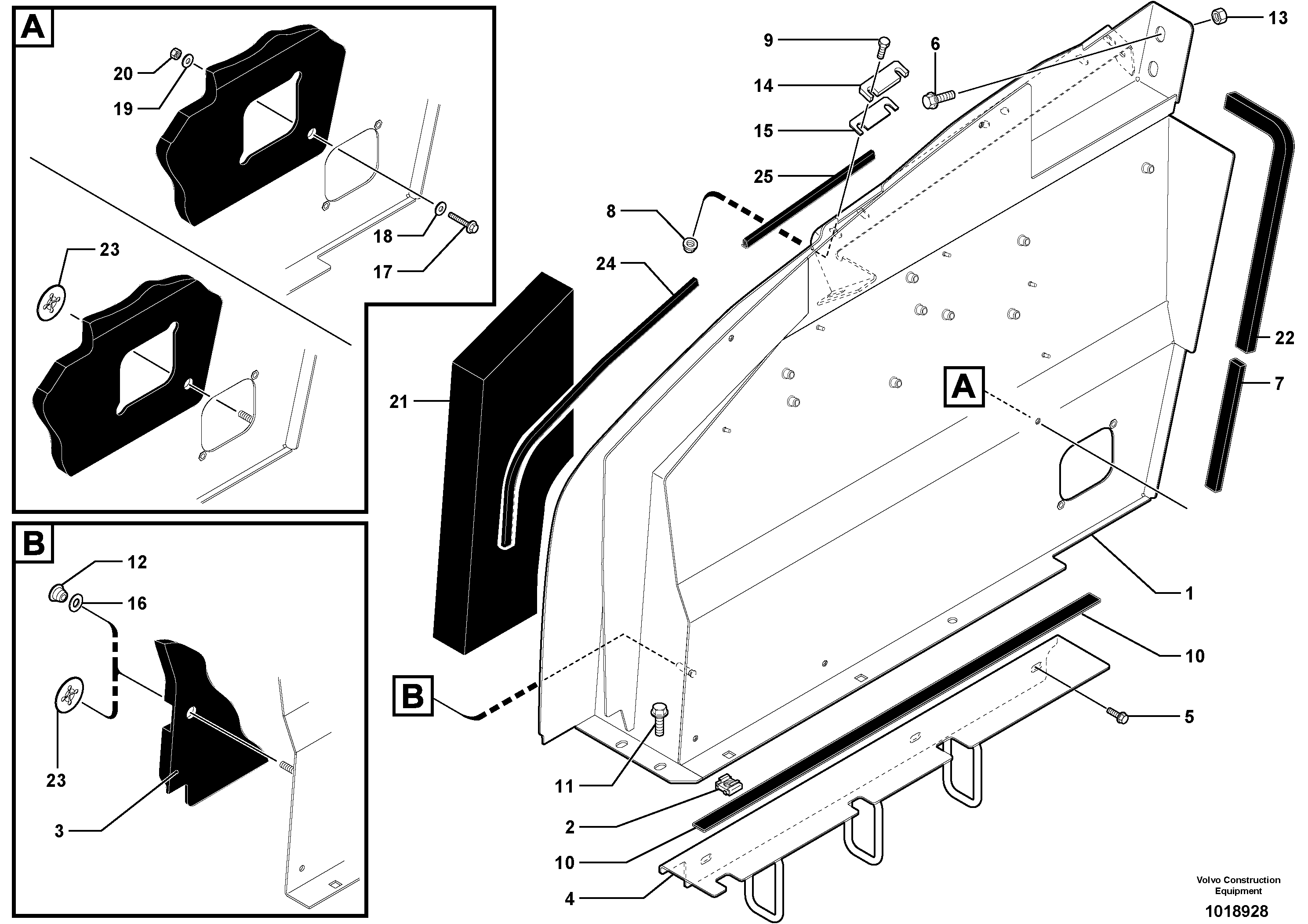 Схема запчастей Volvo ECR38 TYPE 602 - 82620 Protecting plates 