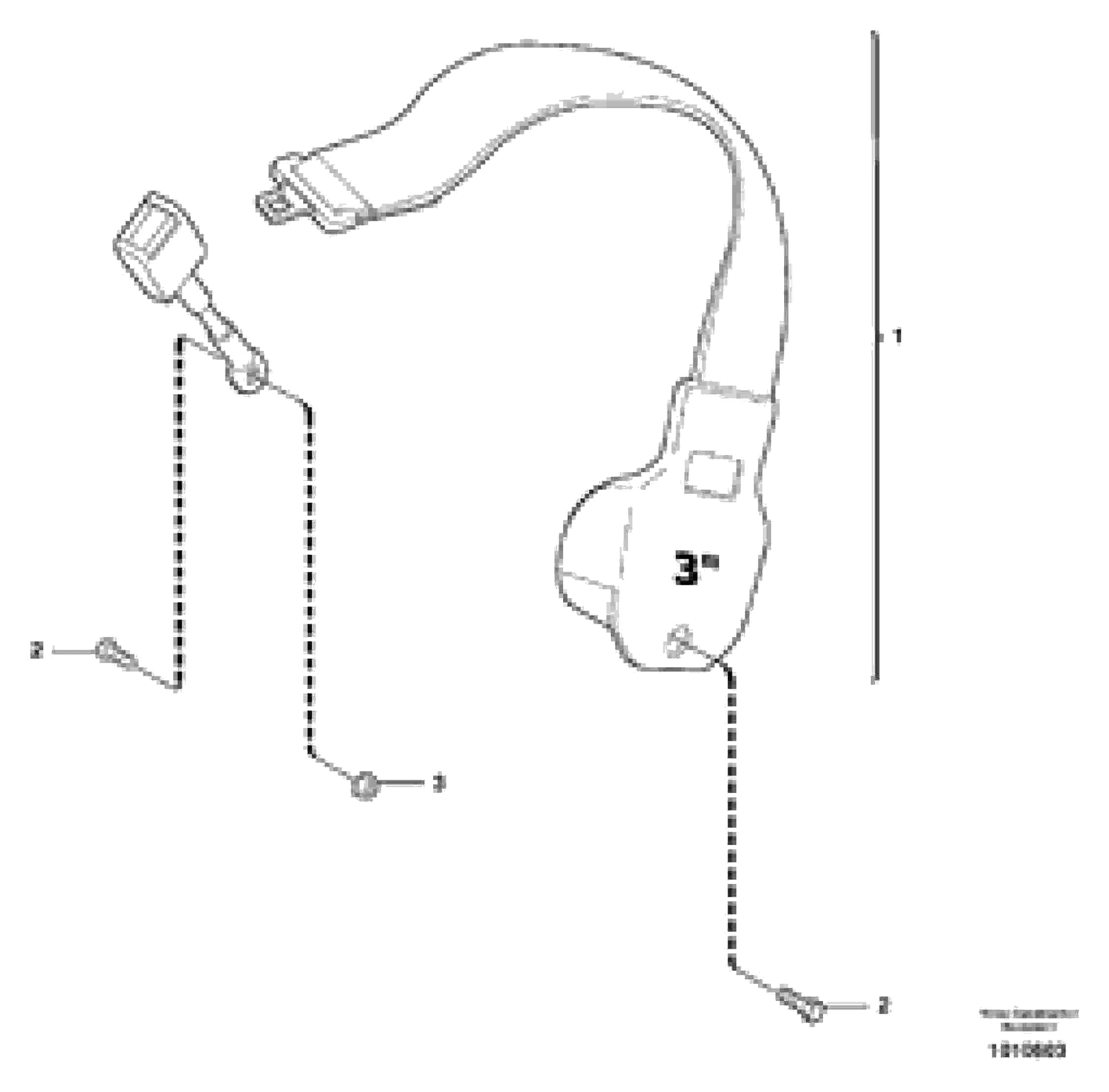 Схема запчастей Volvo ECR38 TYPE 602 - 7017 Safety belt 