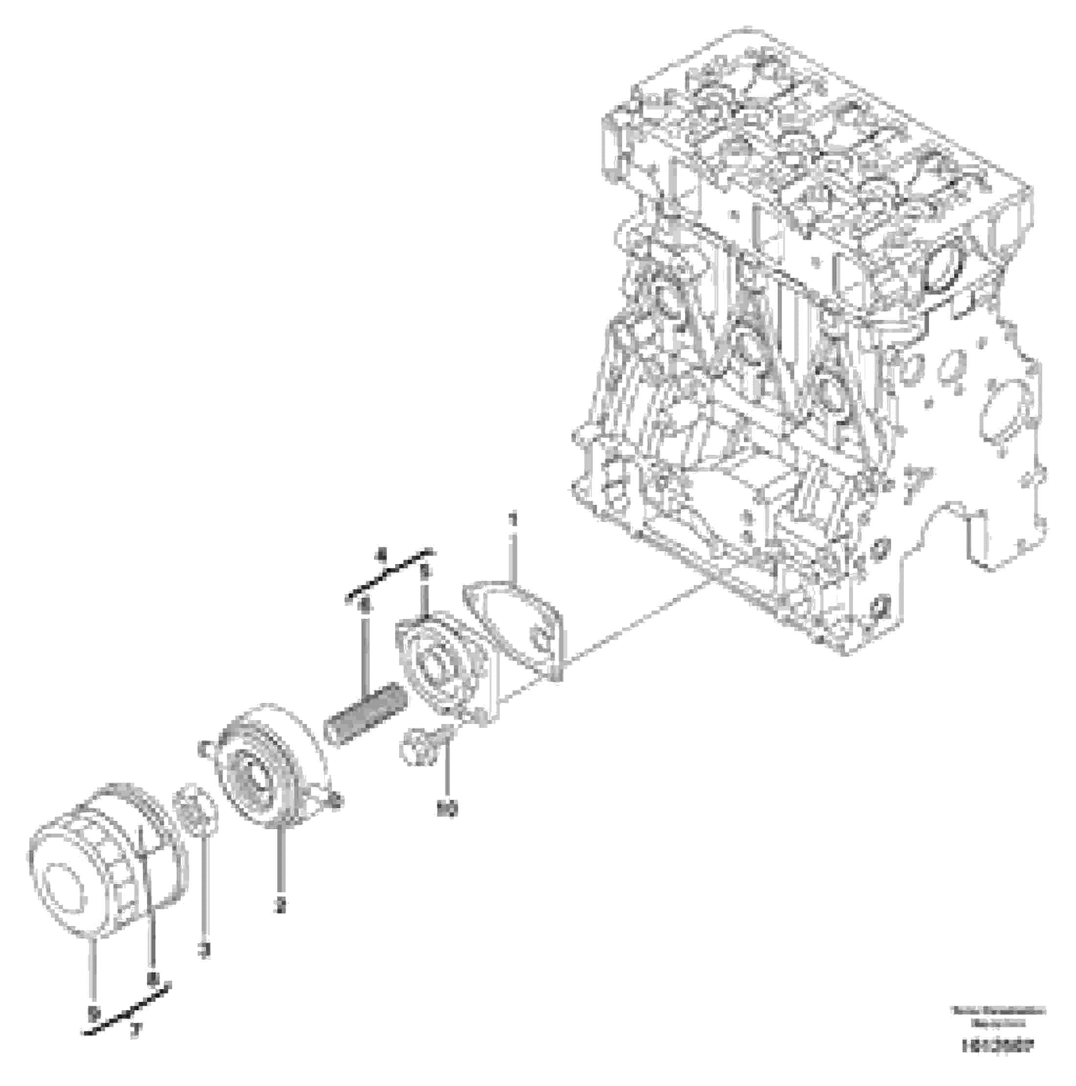 Схема запчастей Volvo ECR38 TYPE 602 - 7090 Фильтр масляный 