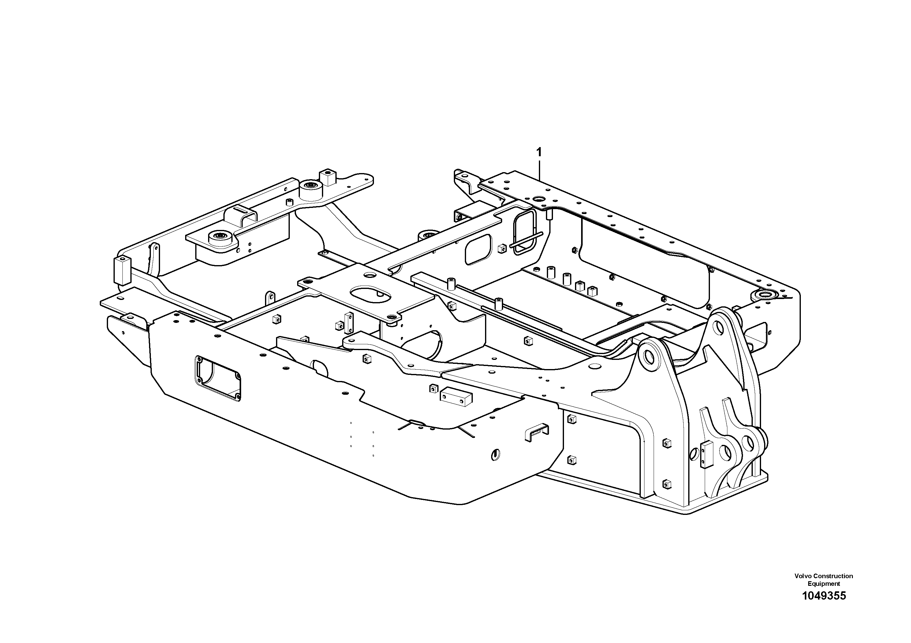 Схема запчастей Volvo EC55C S/N 110001- / 120001- - 64844 Upper frame 