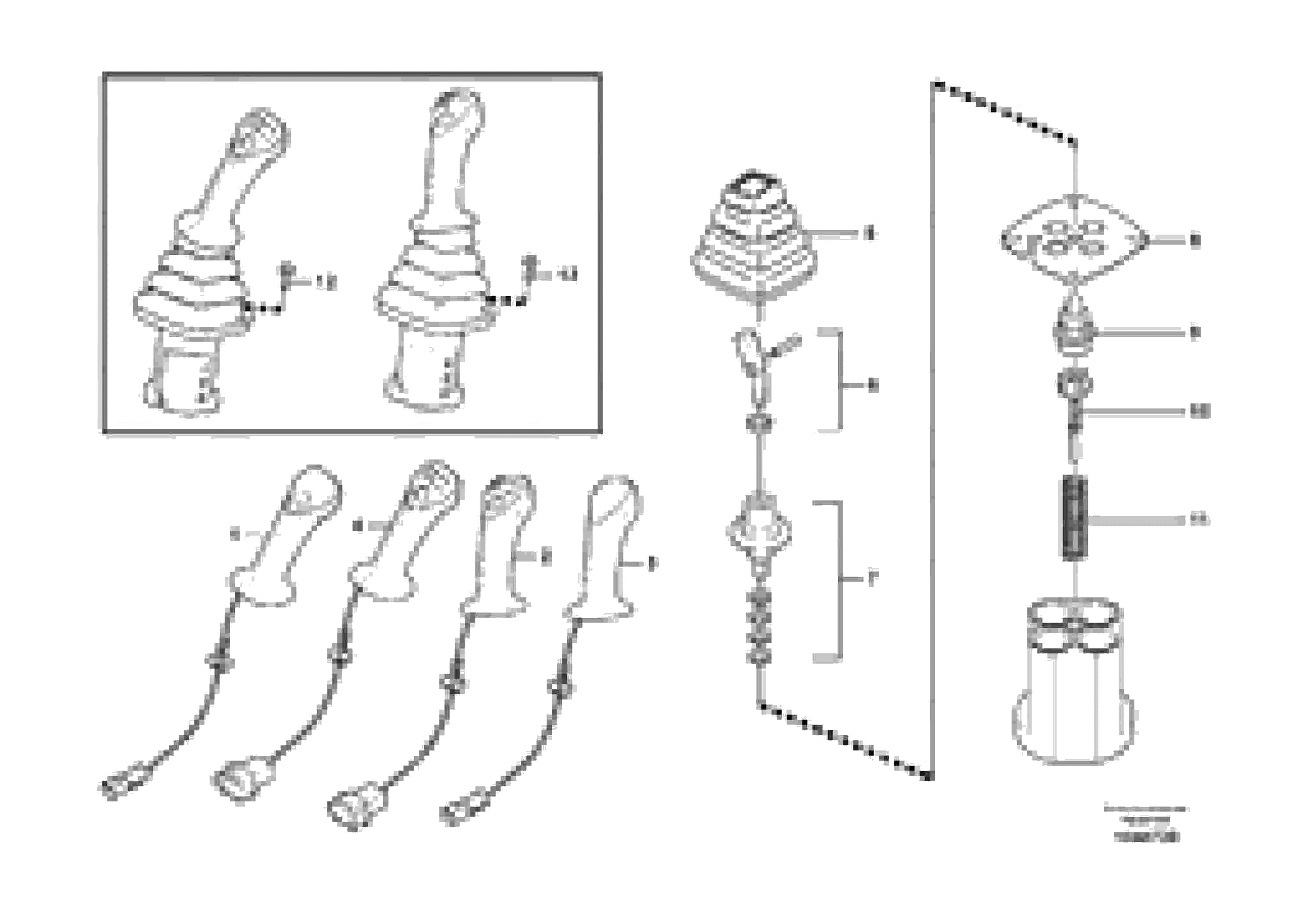 Схема запчастей Volvo EC55C S/N 110001- / 120001- - 62764 Servo system, remote control valve 