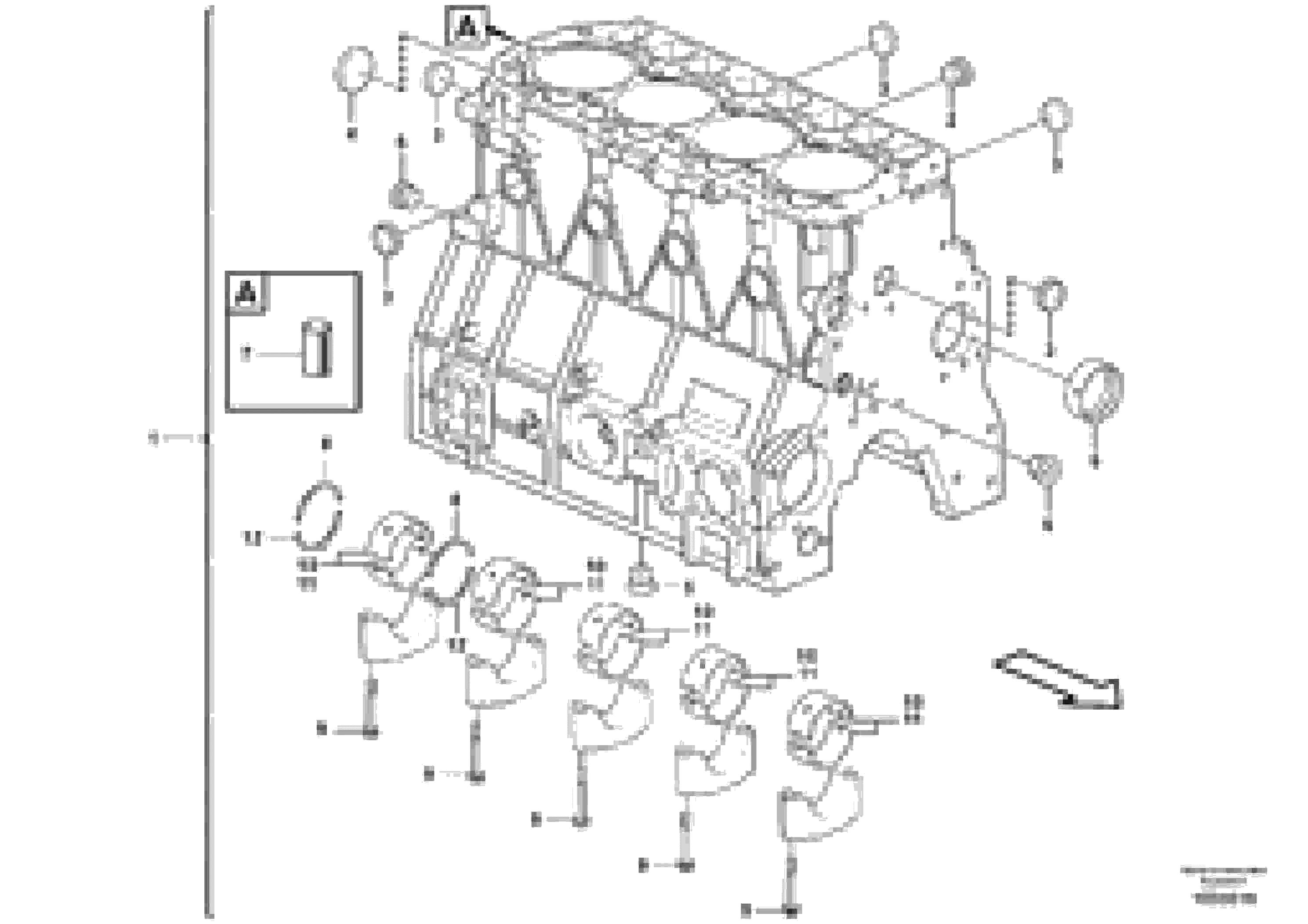 Схема запчастей Volvo EC55C S/N 110001- / 120001- - 46278 Блок цилиндров 