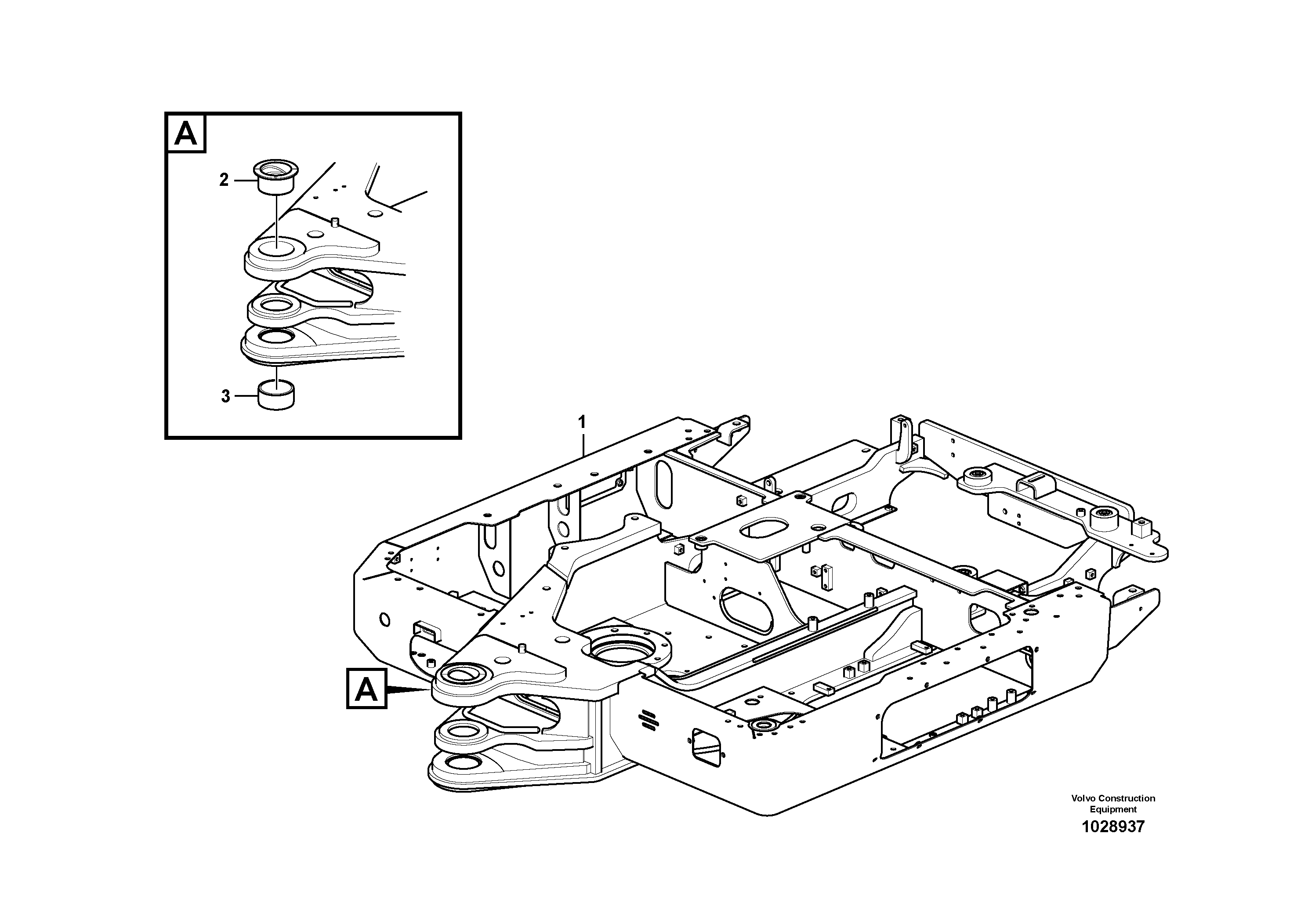 Схема запчастей Volvo EC60C - 63848 Upper frame 