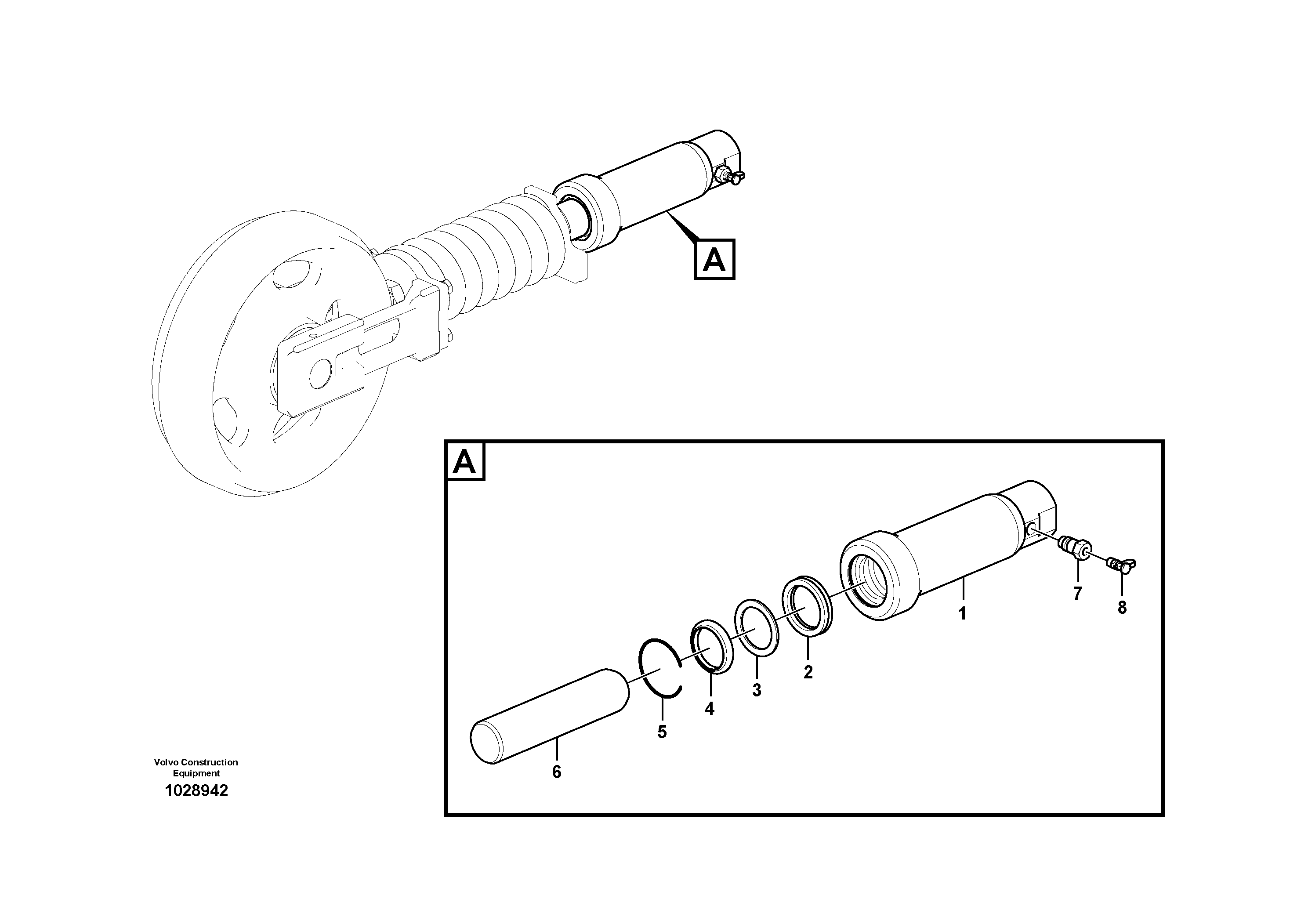 Схема запчастей Volvo EC60C - 60613 Undercarriage, spring package 