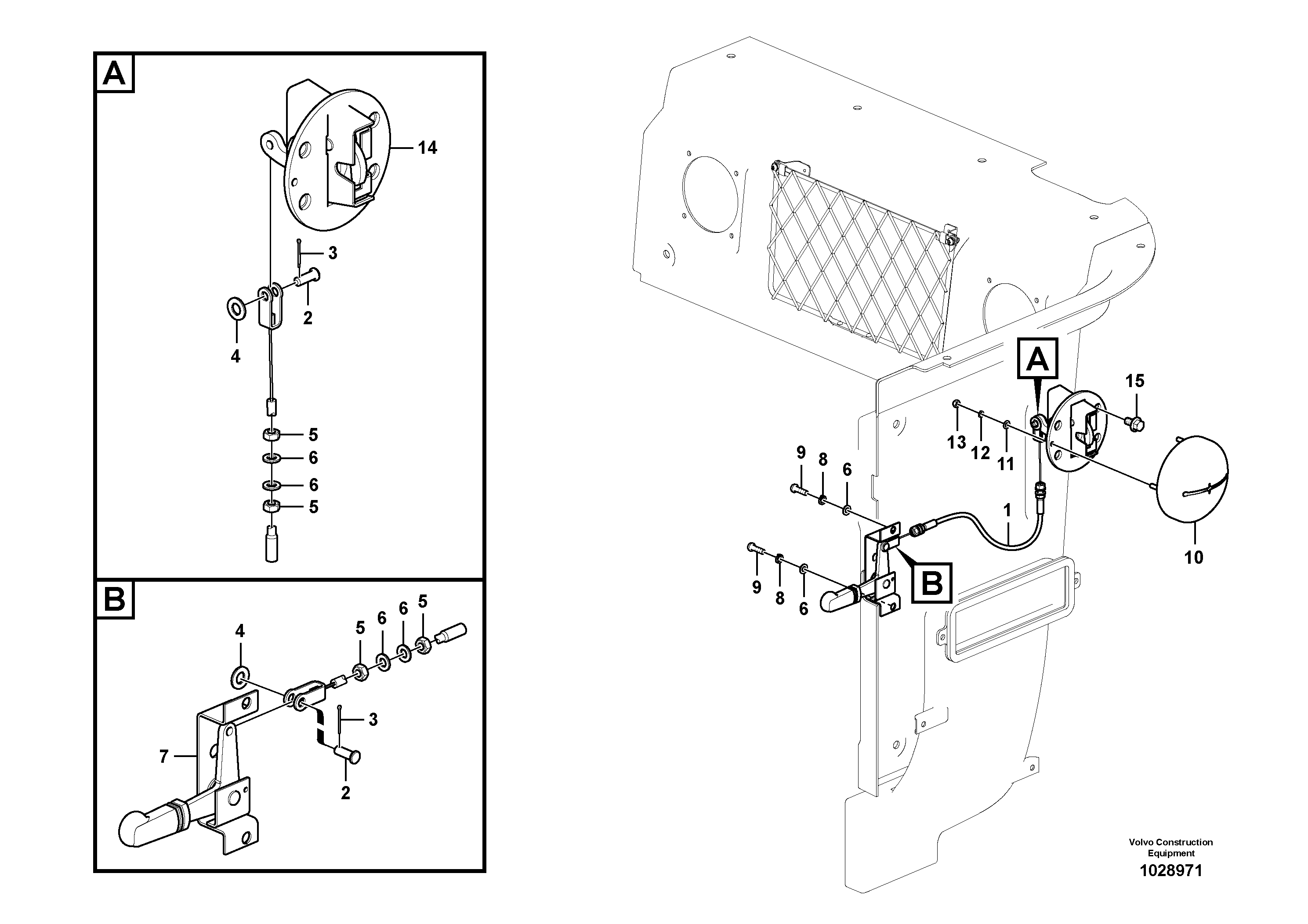 Схема запчастей Volvo EC60C - 70093 Operators cab 