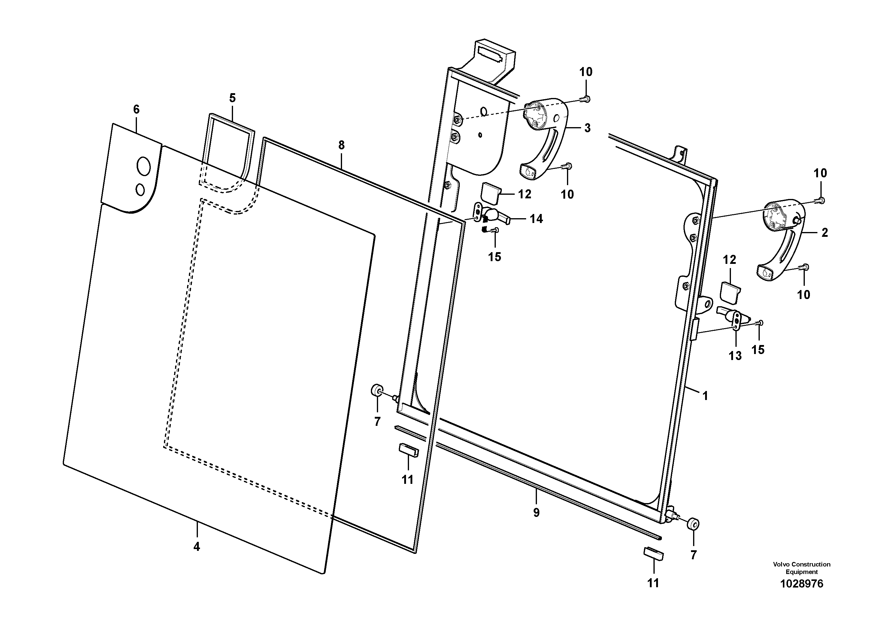 Схема запчастей Volvo EC60C - 49881 Front window 