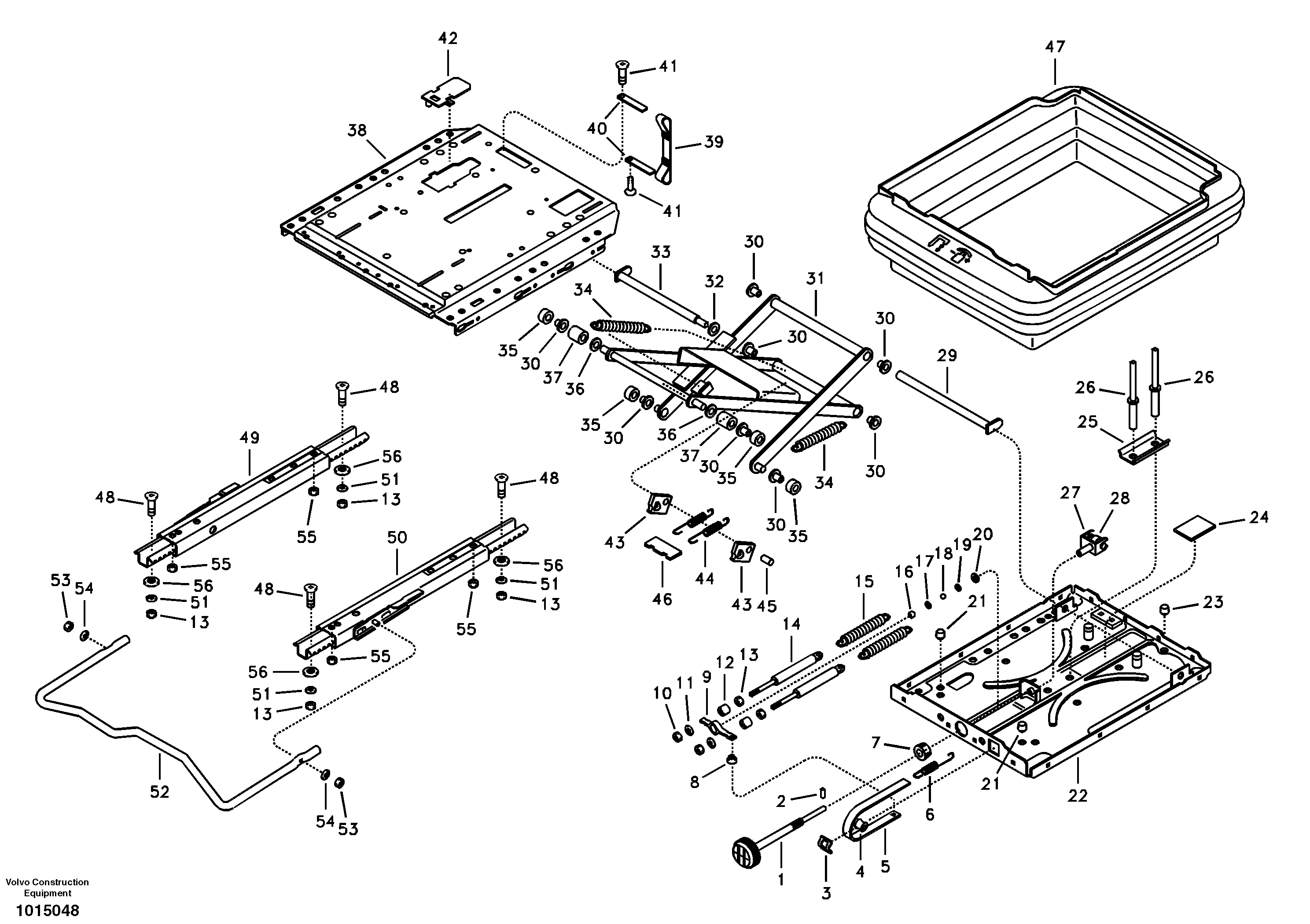 Схема запчастей Volvo EC60C - 67292 Operators seat 