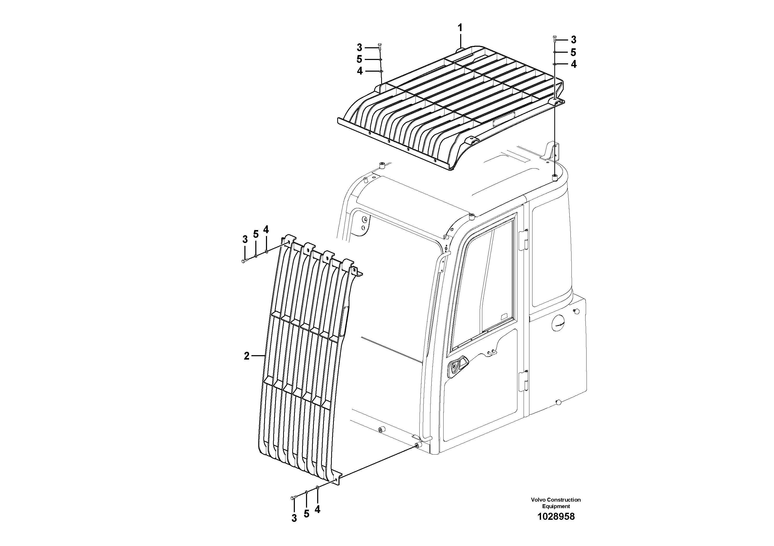 Схема запчастей Volvo EC60C - 47537 Falling object guards 