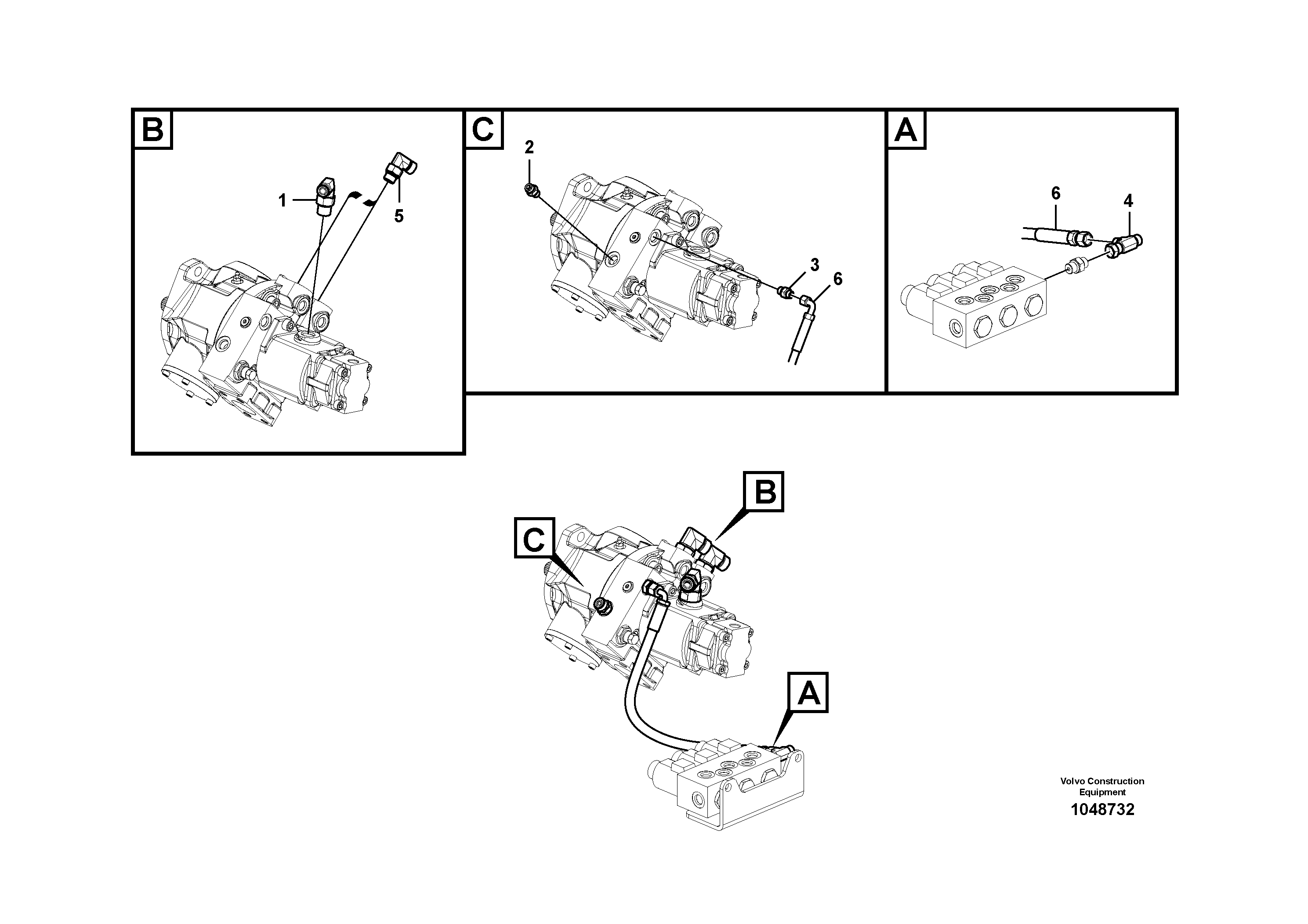 Схема запчастей Volvo EC60C - 94300 Servo system, hammer and shear 