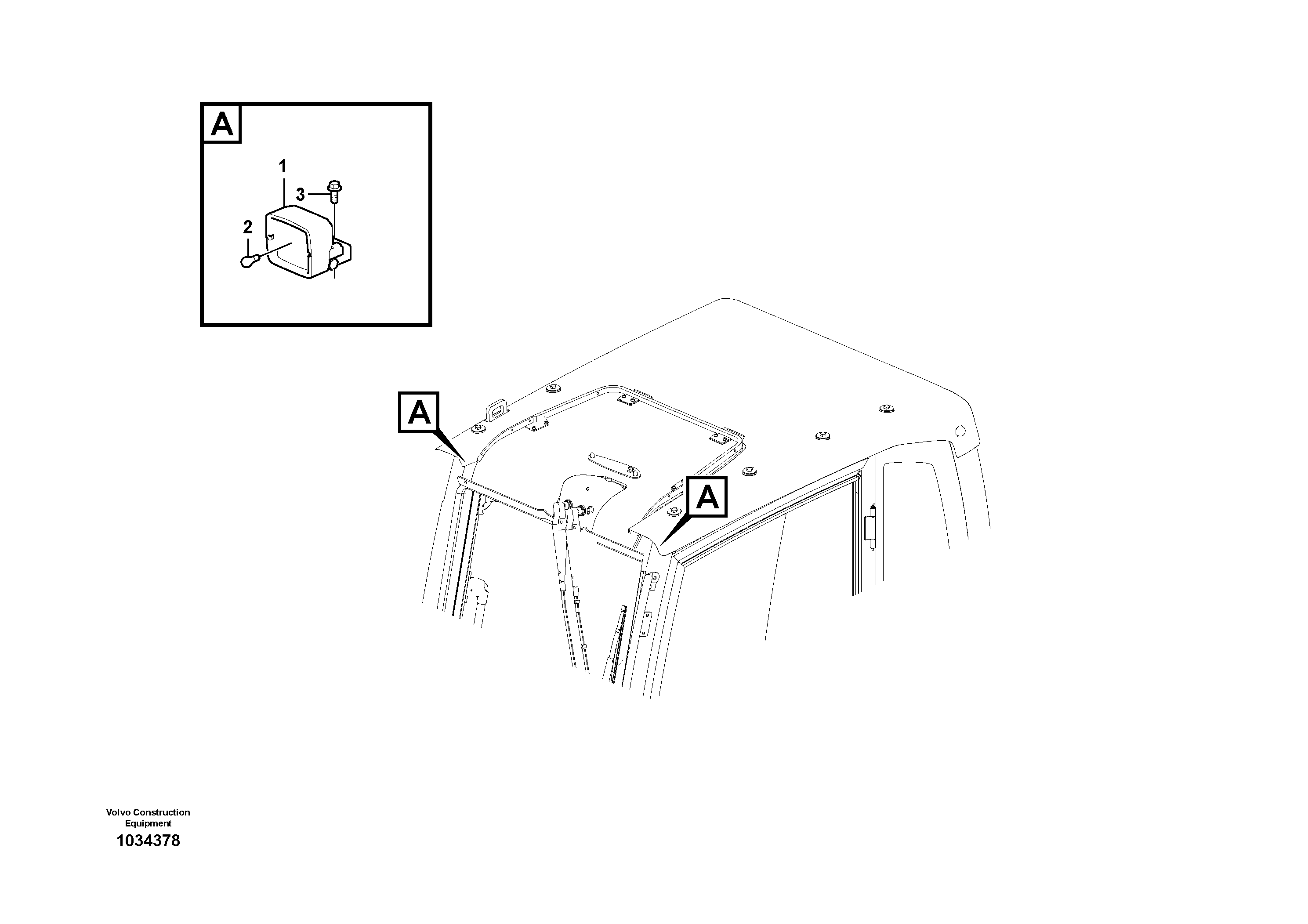 Схема запчастей Volvo EC60C - 97175 Work lights, extra 