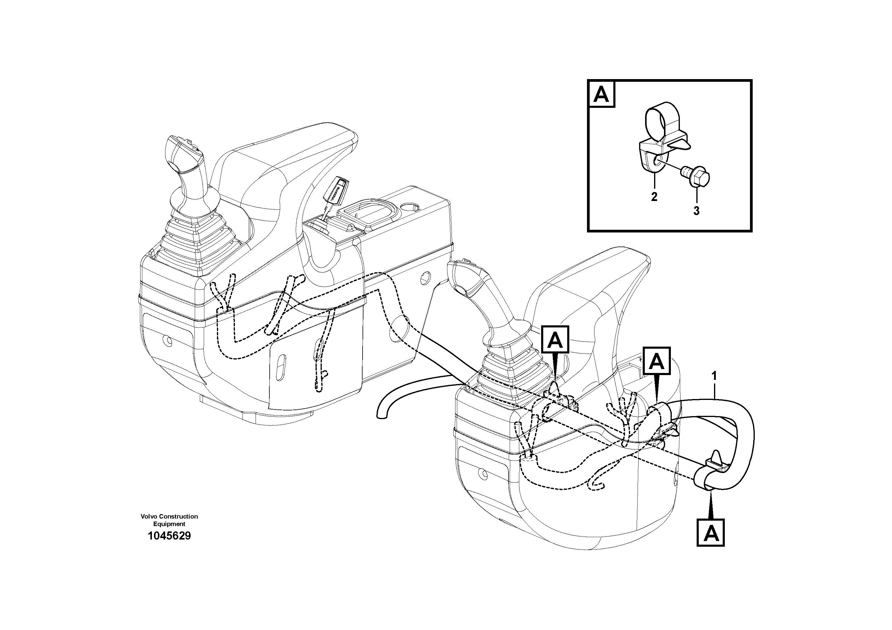 Схема запчастей Volvo EW60C - 94044 Cable and wire harness, instrument panel 