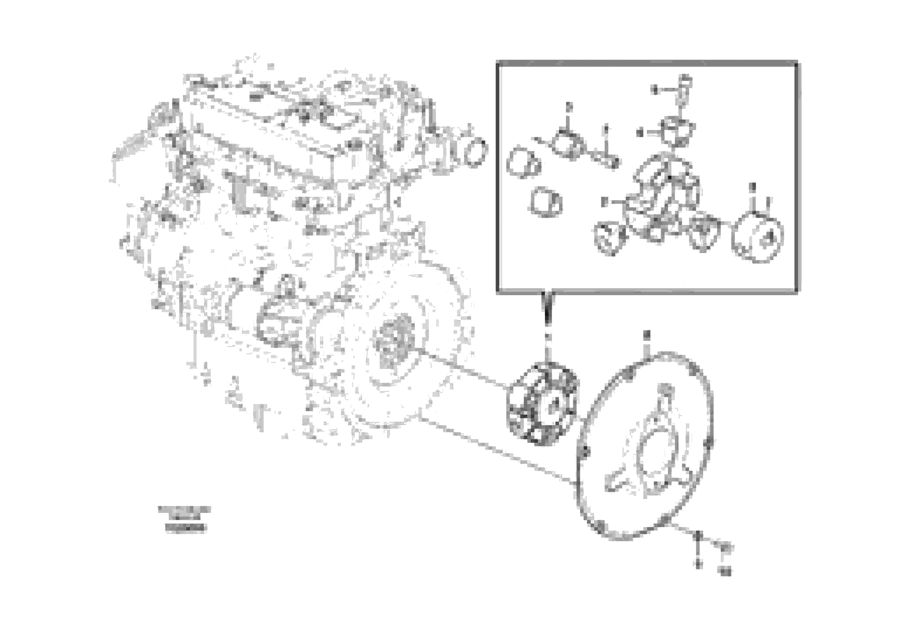 Схема запчастей Volvo EW60C - 65631 Pump gearbox with assembling parts 