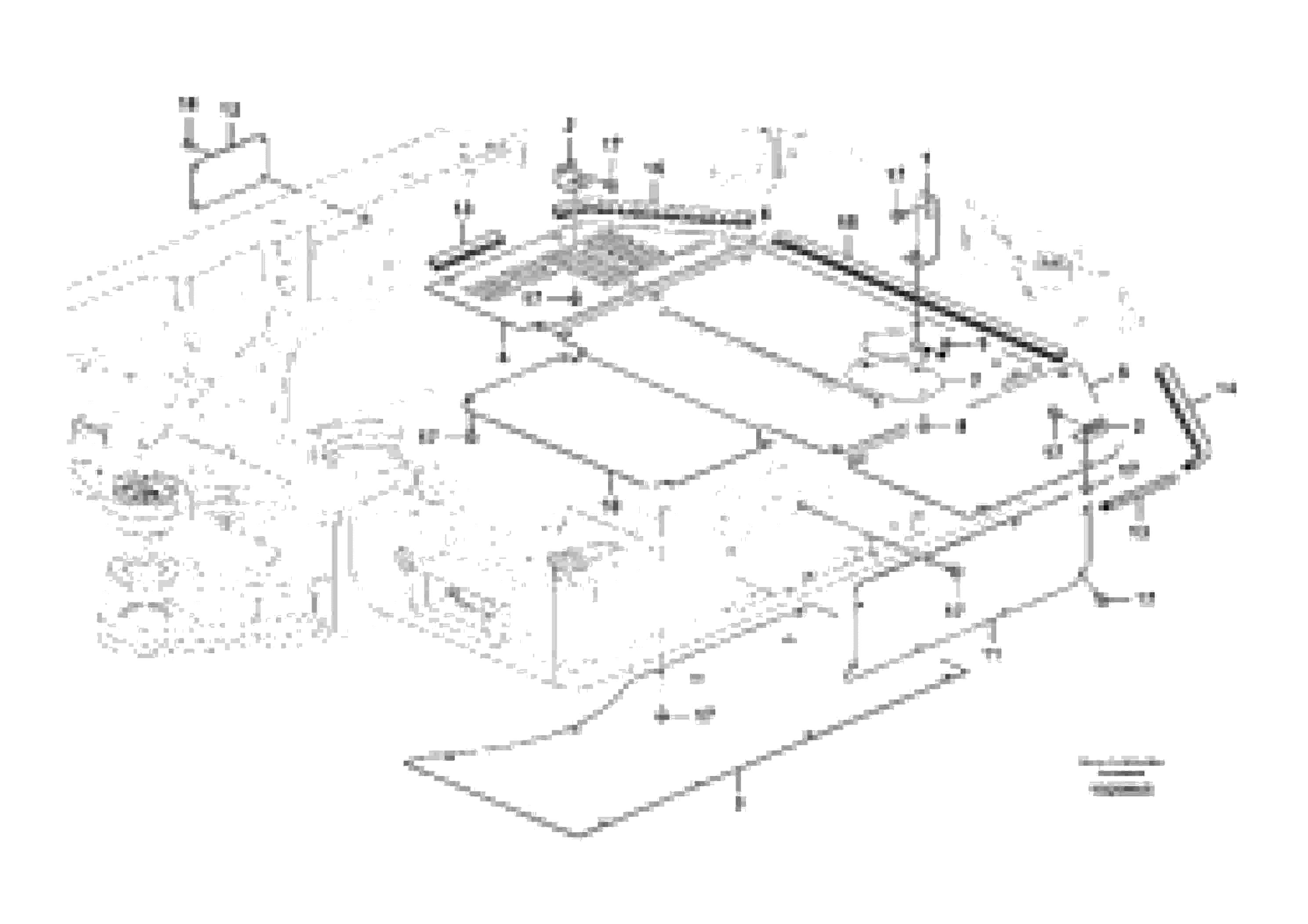 Схема запчастей Volvo EW60C - 66338 Hatches under engine, hydr.pumps, cooler, m.valve and fuel tank 