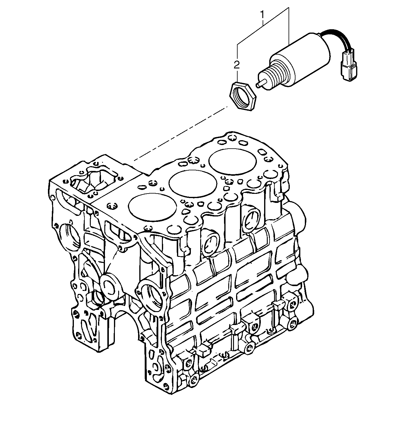 Схема запчастей Volvo EC15 - 6614 Engine stop electromagnet EC15 TYPE 261 XT/XTV