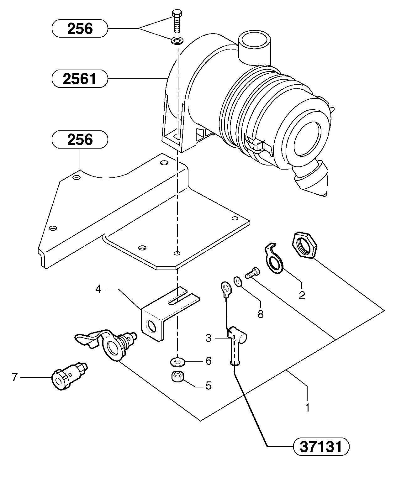 Схема запчастей Volvo EC15 - 84595 Inspection light socket EC15 TYPE 261 XT/XTV