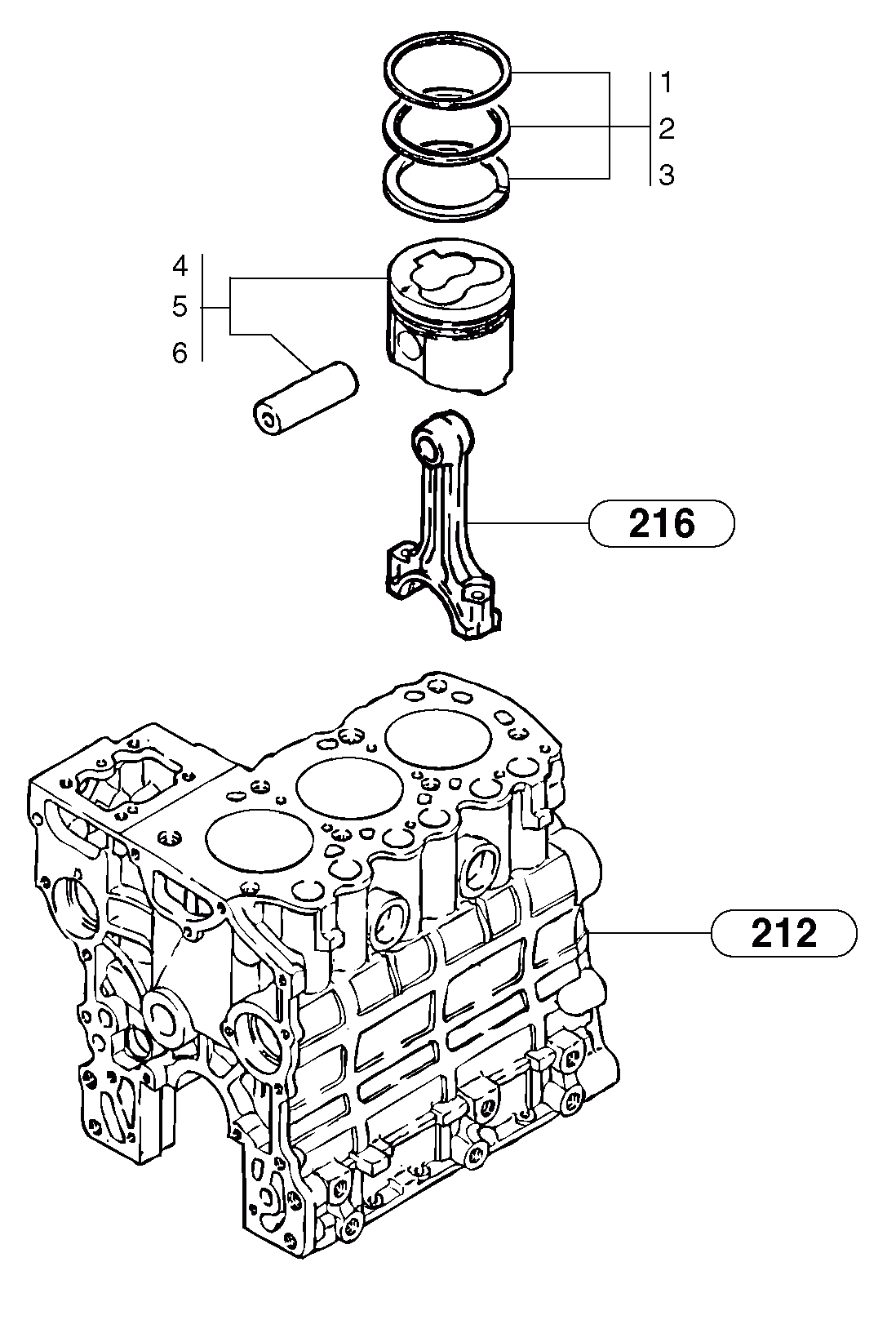 Схема запчастей Volvo EC15 - 4726 Pistons EC15 TYPE 265 XR