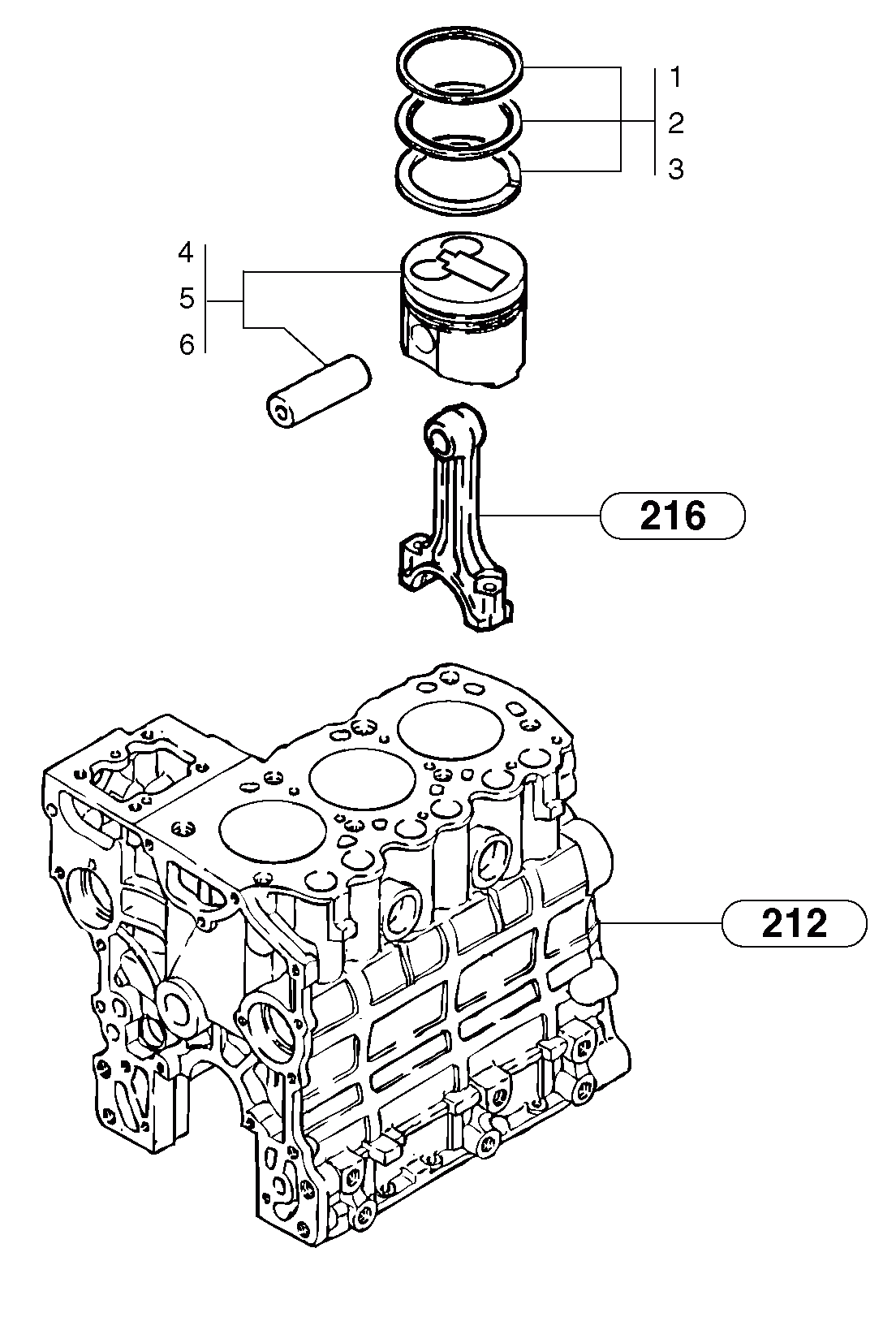 Схема запчастей Volvo EC15 - 4727 Pistons EC15 TYPE 265 XR