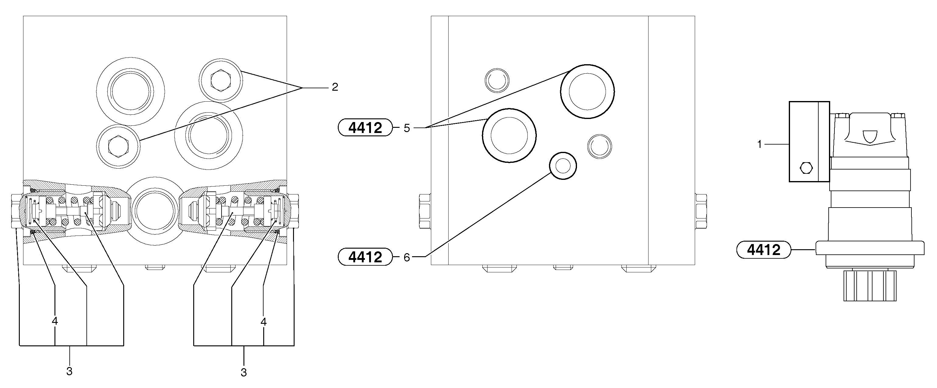 Схема запчастей Volvo EC15B - 39426 Balancing valve ( slewing ) EC15B TYPE 272 XT/XTV