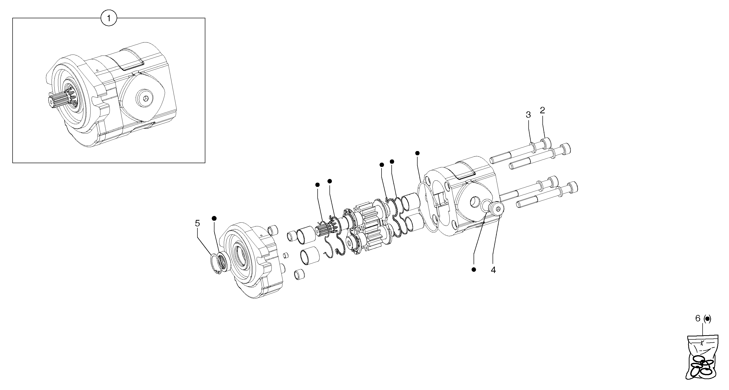 Схема запчастей Volvo EC15B - 39429 Гидронасос (основной насос) EC15B TYPE 272 XT/XTV